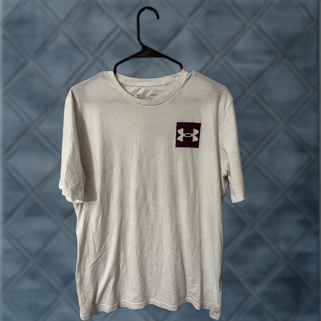 Under Armour Under Armour Heatgear Graphic T-Shirt Men's Large White Short Sleeve Crew Neck Sports Size US L / EU 52-54 / 3 - 1 Thumbnail