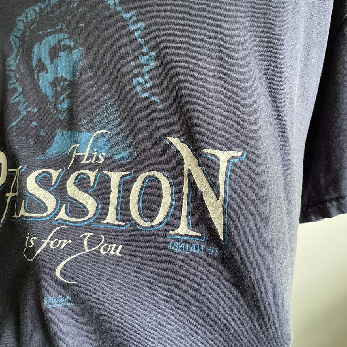Vintage Vintage Jesus Shirt Passion 🍒 Size US L / EU 52-54 / 3 - 4 Thumbnail