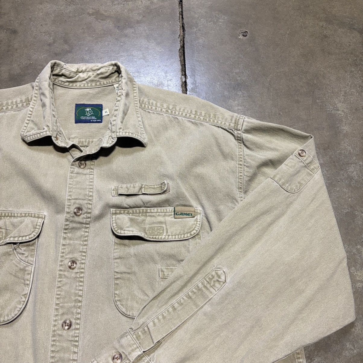 Camel Vintage Camel Cigarettes Button Up Shirt Work Utility 90s Size US XL / EU 56 / 4 - 1 Thumbnail