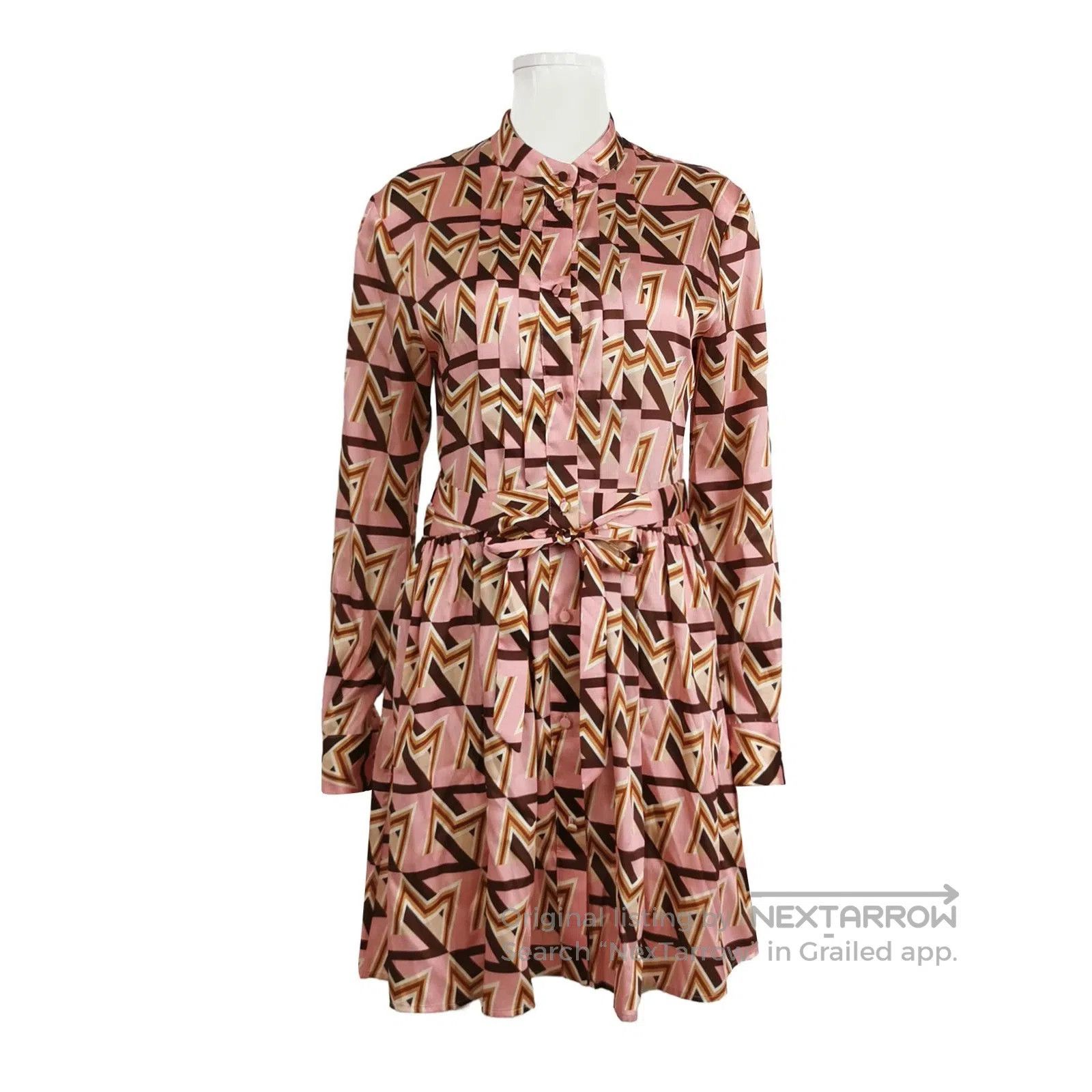 MSGM MSGM Colorblock Print Tie-Waist Dress. Size M / US 6-8 / IT 42-44 - 1 Thumbnail