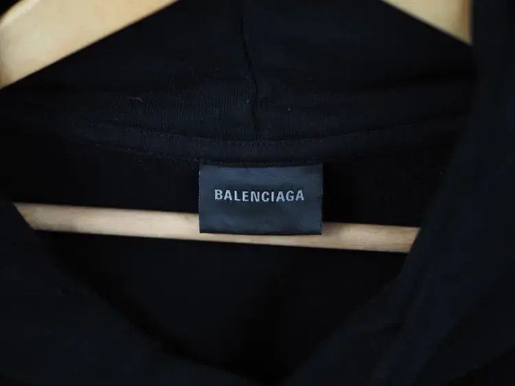 Balenciaga Balenciaga 23ss Oversized Sink Through Logo Hoodie-2507 Size US XS / EU 42 / 0 - 5 Thumbnail