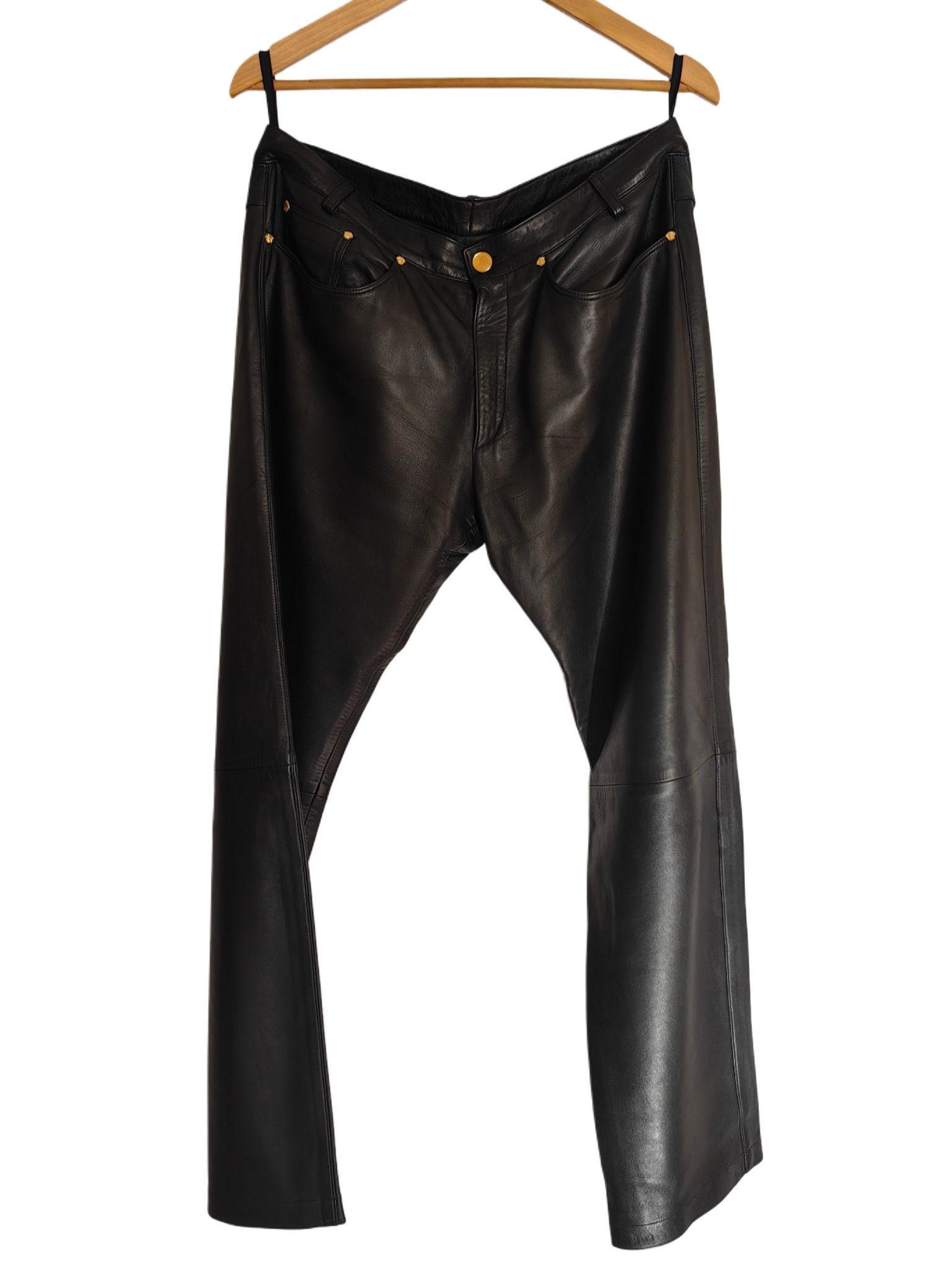 Versace Gianni Versace Lambskin Leather Pants Size US 34 / EU 50 - 1 Thumbnail