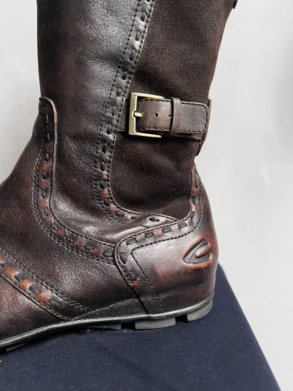 If Six Was Nine Rare moto style boxing margiela style boots y2k style Size US 7.5 / EU 40-41 - 4 Thumbnail