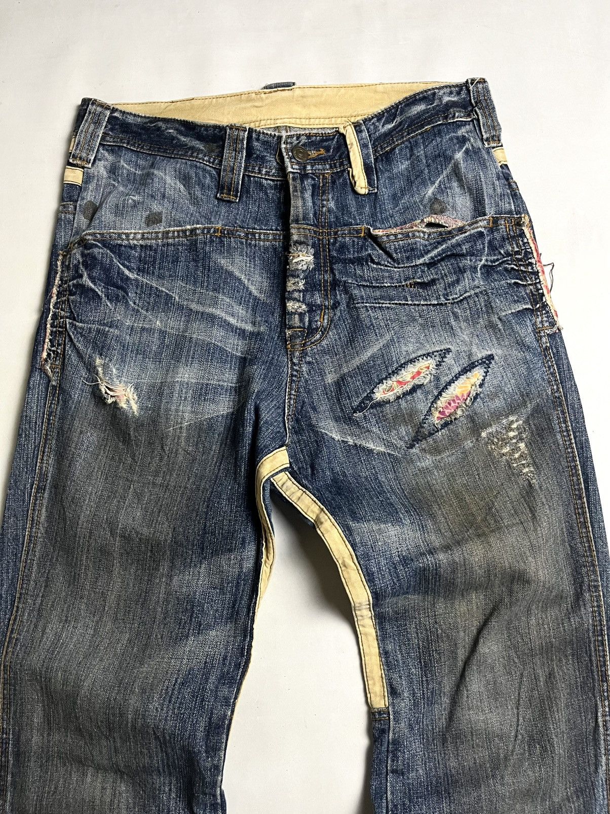 Number (N)ine 💸ACCEPT BINDING💸PPFM SS 06 Distresss Denim Size US 29 - 5 Thumbnail