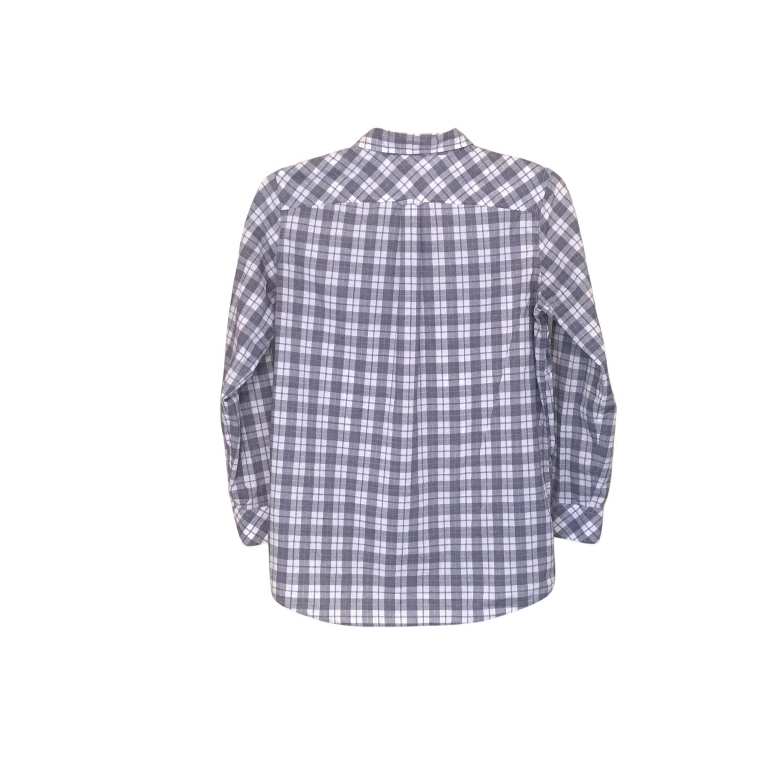 Banana Republic Banana Republic Grey Plaid Long Sleeve Pocket Shirt Medium Size US M / EU 48-50 / 2 - 3 Thumbnail