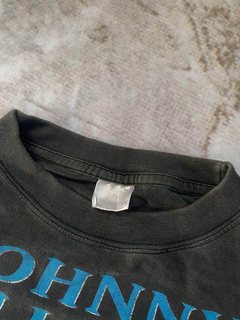 Band Tees × Vintage Vintage 1993 Johnny Halliday Big Logo Faded Tee T Shirt Size US XL / EU 56 / 4 - 3 Thumbnail