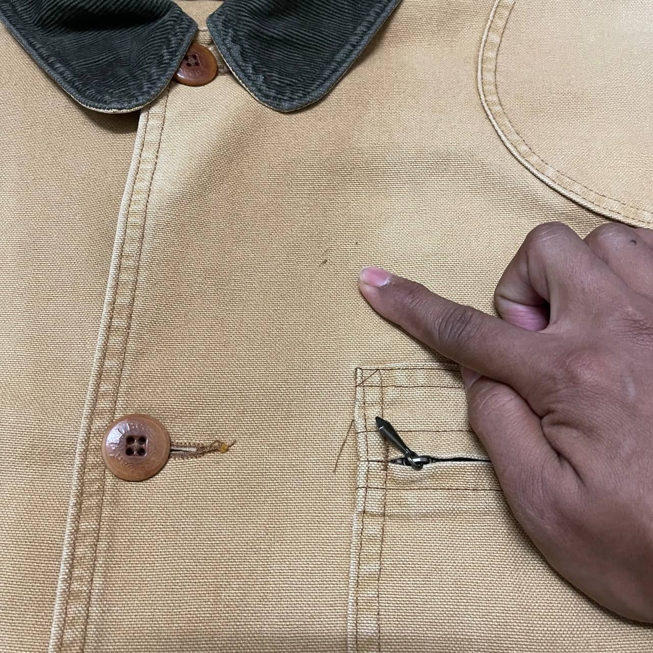 L.L. Bean Vintage 80's L.L. Bean Chore Hunting Jacket Corduroy Collar Size US XL / EU 56 / 4 - 7 Thumbnail