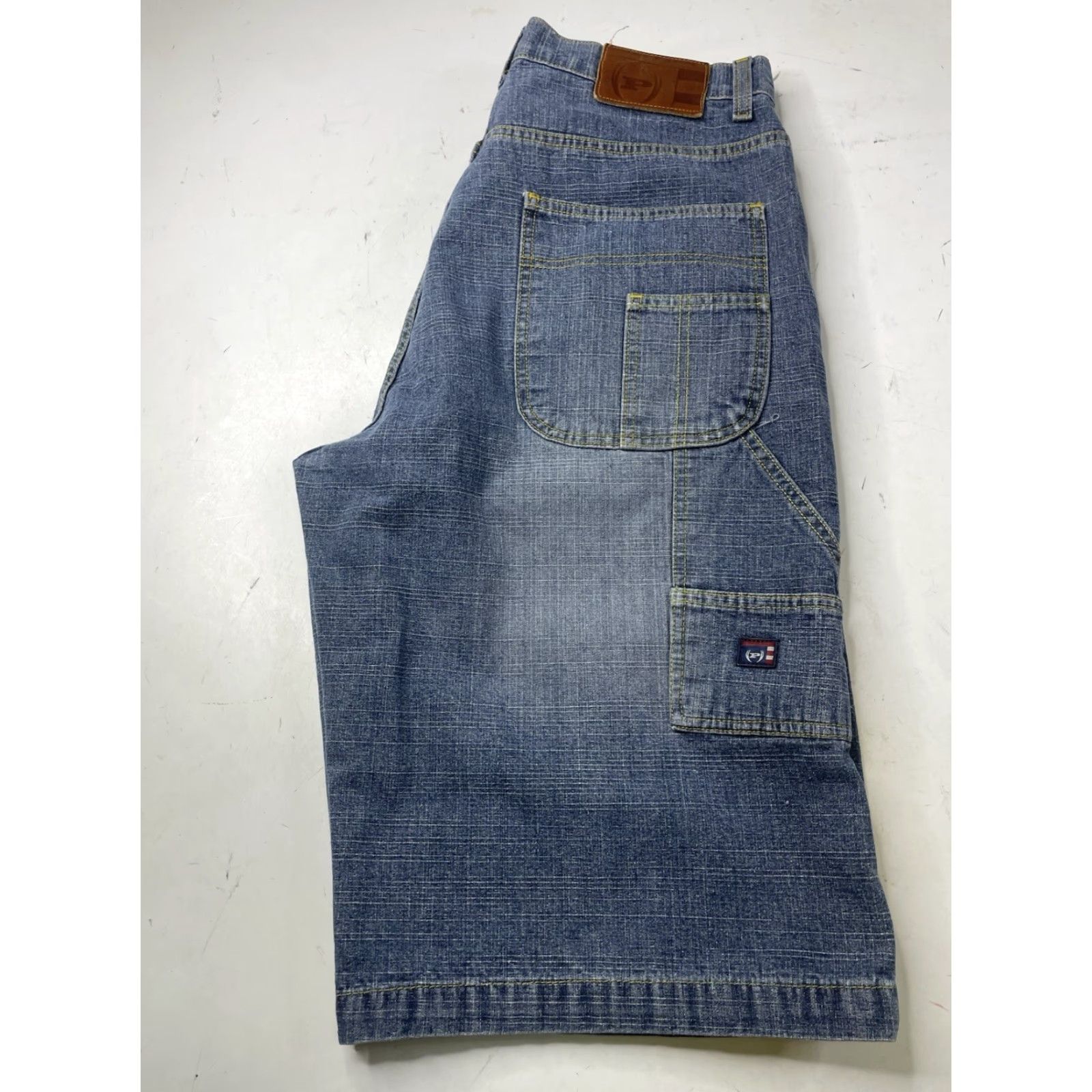 Phat Farm VINTAGE Phat Farm Jorts Cargo Jeans Shorts Men's 34 Denim Blue 90s Pockets Size US 34 / EU 50 - 5 Thumbnail