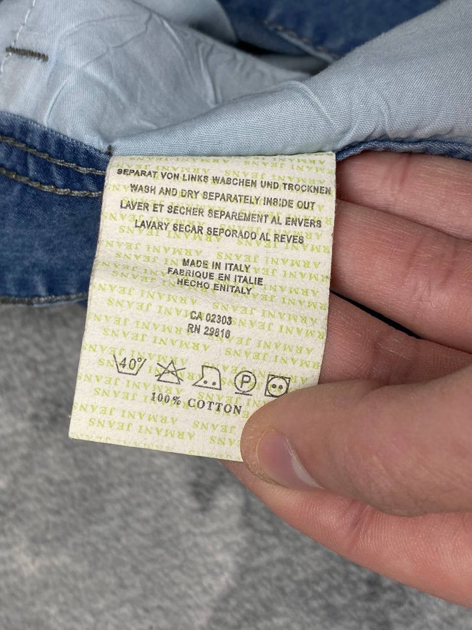 Armani Vintage Armani Jeans Denim Jeans Big Logo Men Size 38 Blue Size US 38 / EU 54 - 15 Thumbnail