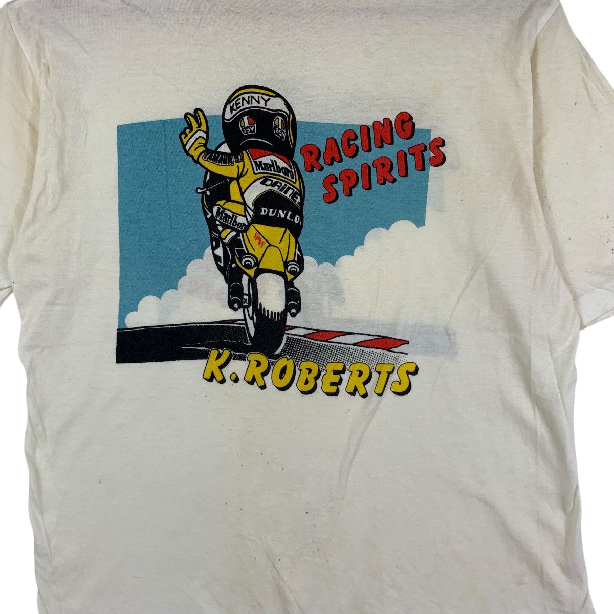Marlboro Vintage 80’ YAMAHA KENNY ROBERT Marlboro Racing Tee Shirt Size US S / EU 44-46 / 1 - 5 Thumbnail