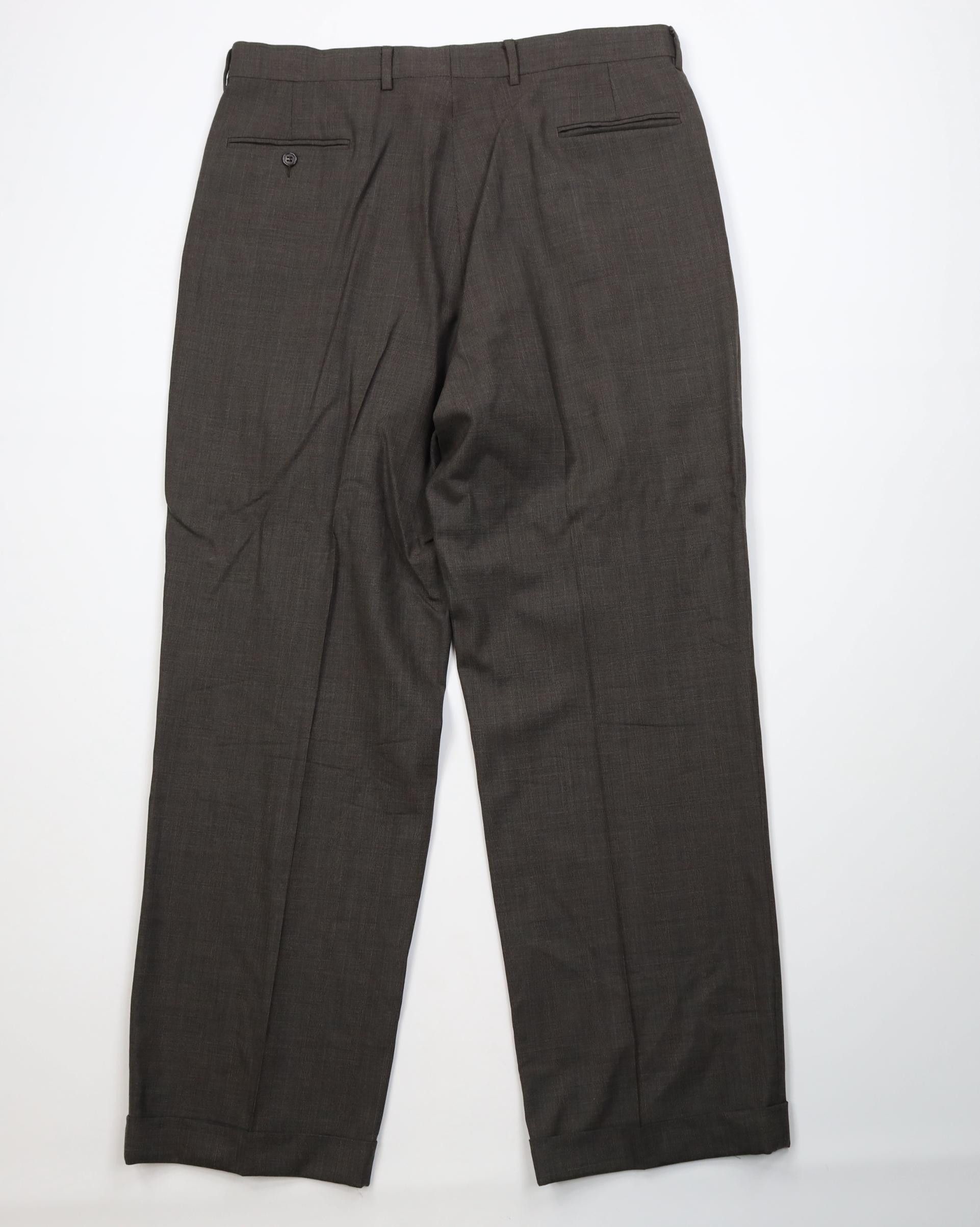 Vintage Vintage 70s Streetwear Knit Wide Leg Chino Pants Brown Plaid Size US 36 / EU 52 - 9 Thumbnail