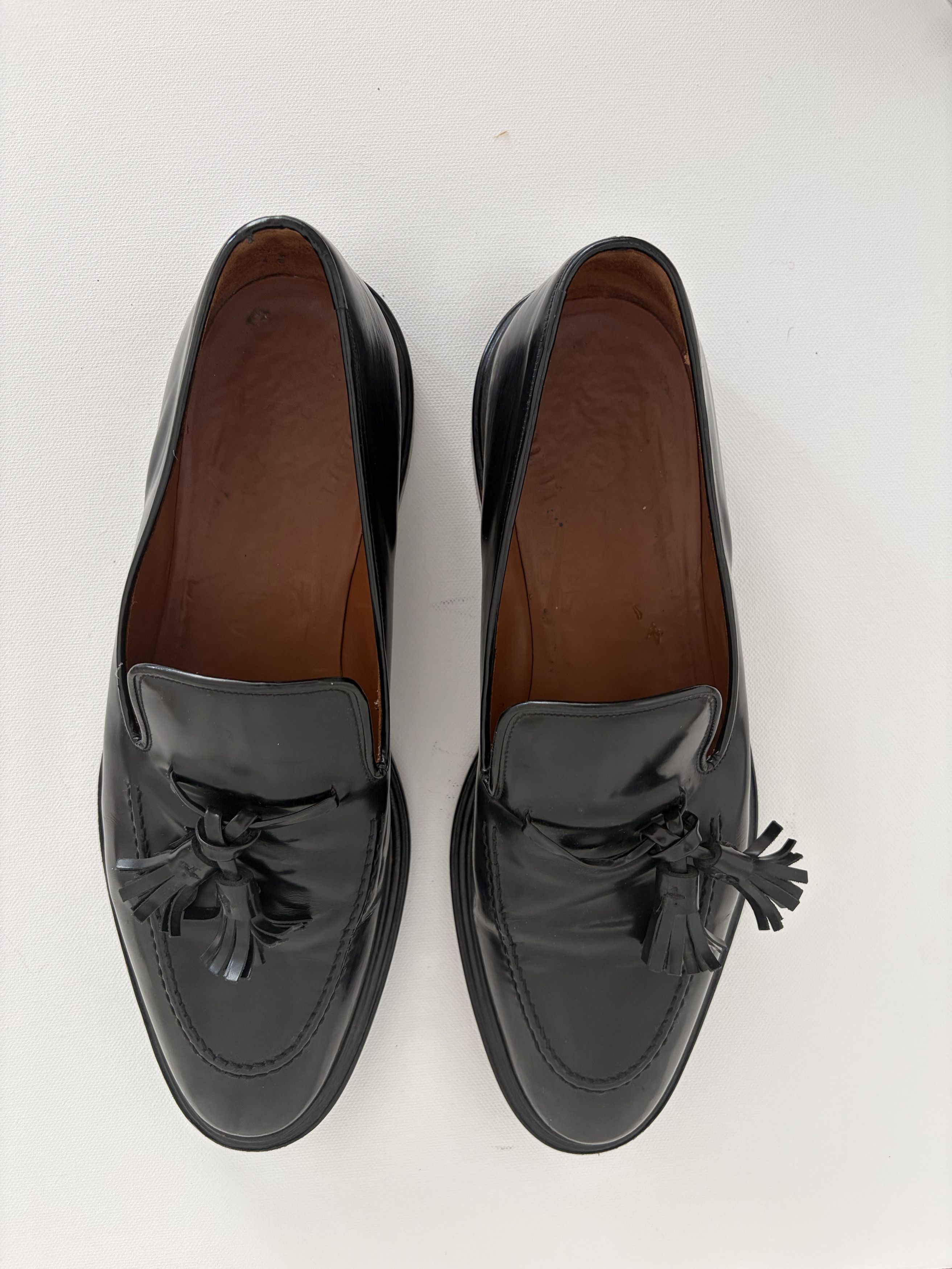 Givenchy Black Patent Leather Tasseled Loafers Size US 10 / EU 43 - 4 Thumbnail