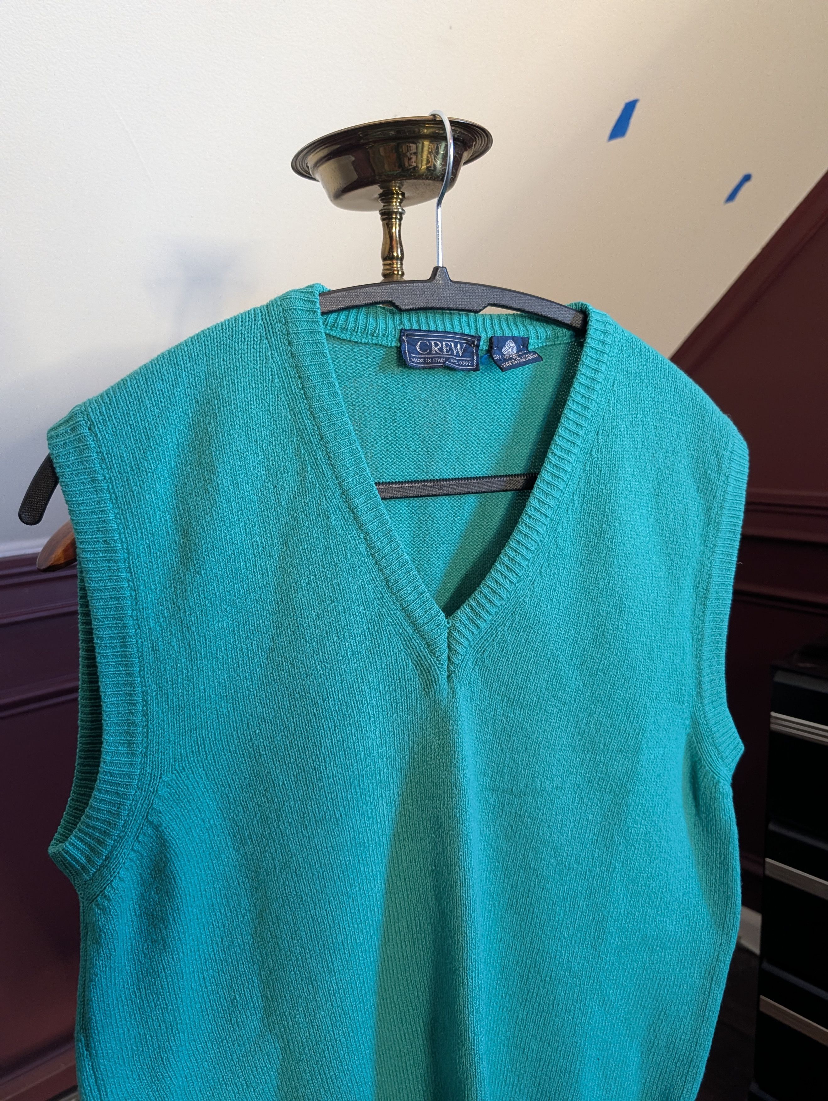 J.Crew CREW vintage made in Italy knit sweater vest virgin wool Size US S / EU 44-46 / 1 - 2 Thumbnail