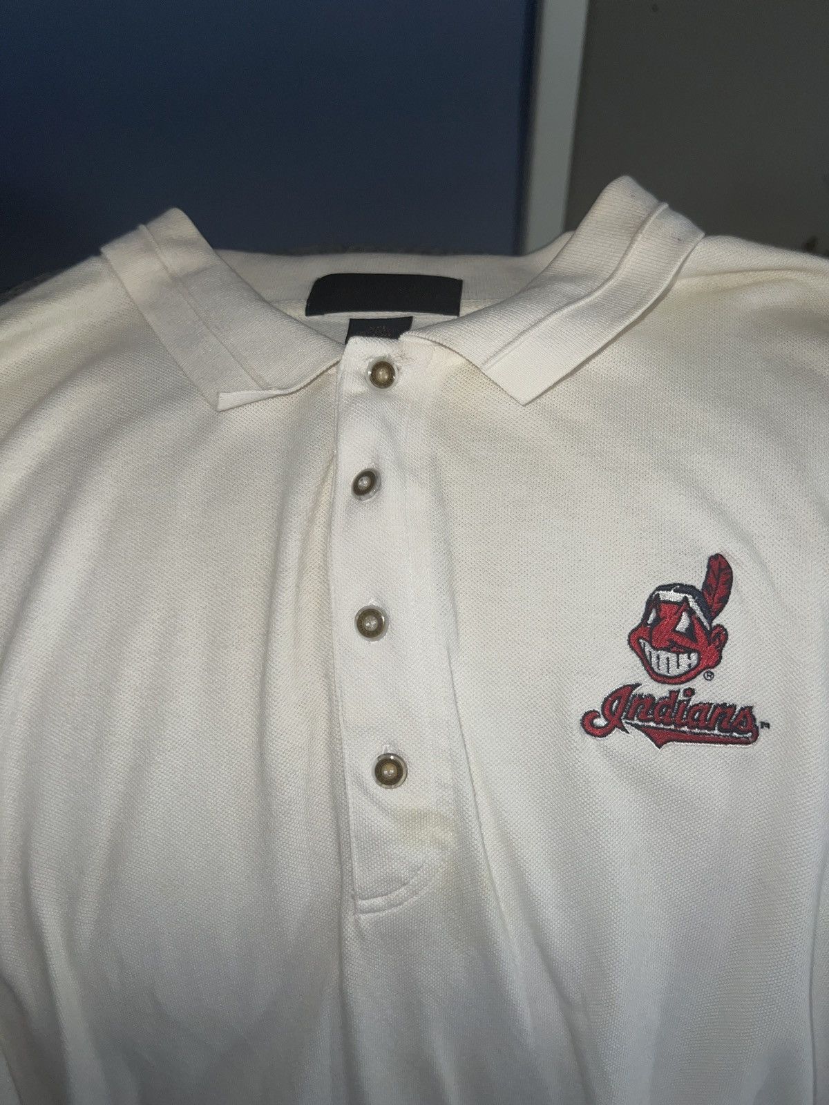 Antigua Antigua Cleveland Indians LS Polo Size US XXL / EU 58 / 5 - 2 Thumbnail
