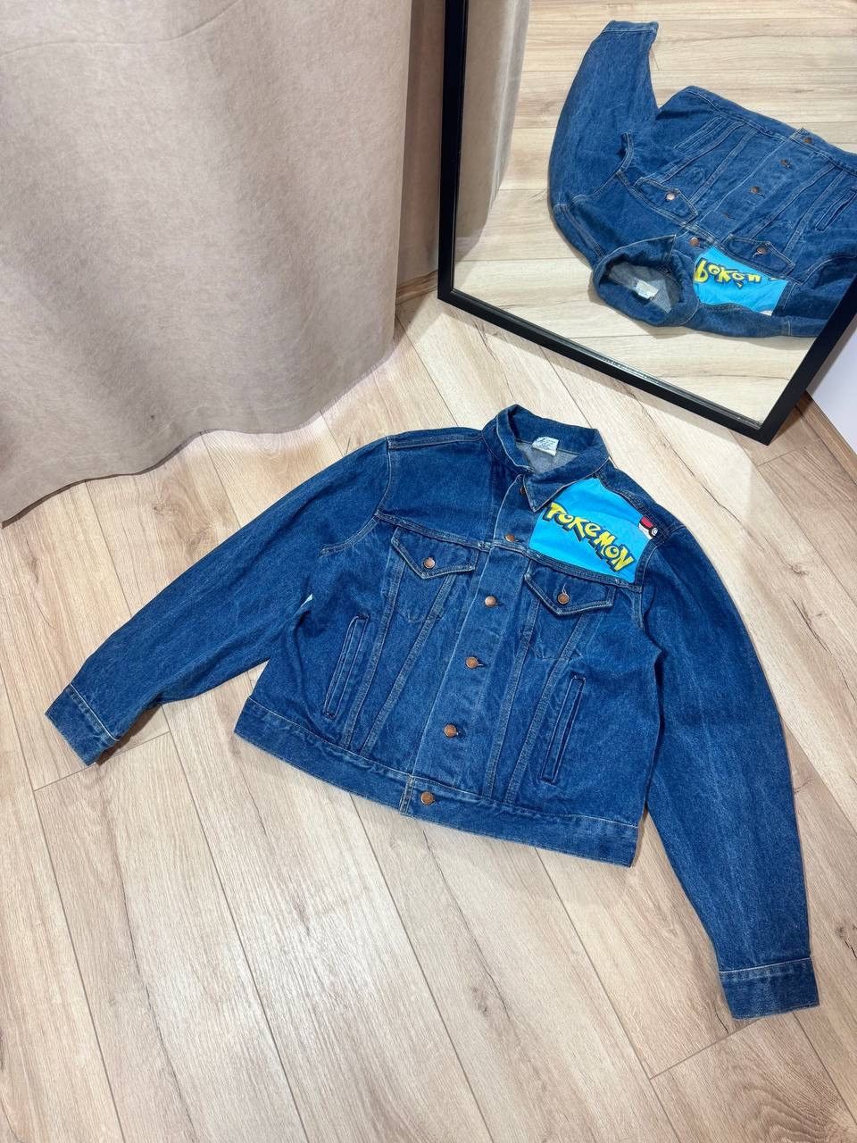 Pokemon Vintage 80s Nutmeg Mills USA Pokemon Custom Denim Jacket Size US XL / EU 56 / 4 - 4 Thumbnail