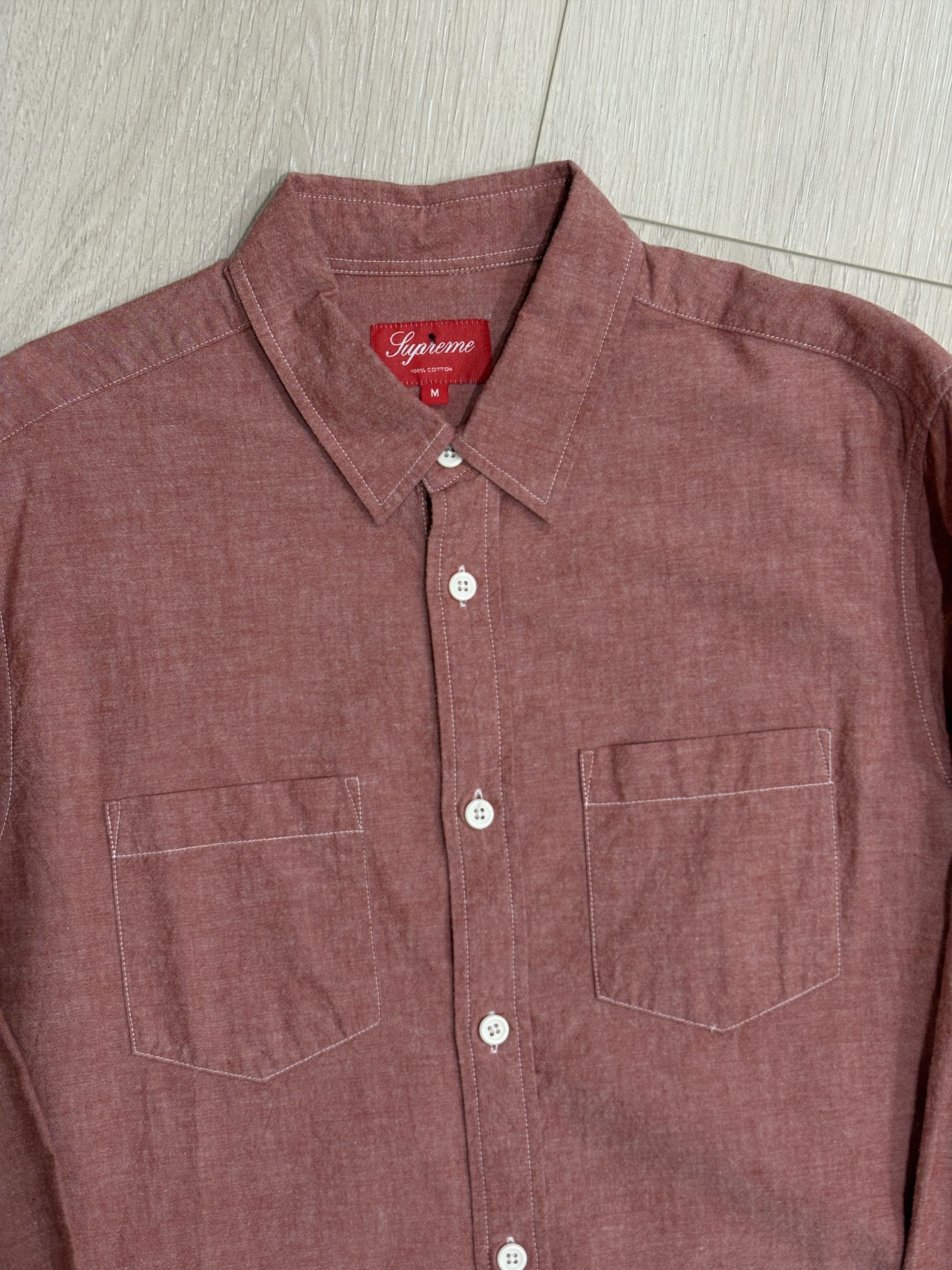 Supreme Two Pocket Chambray Shirt FW 2011 Size US M / EU 48-50 / 2 - 2 Thumbnail