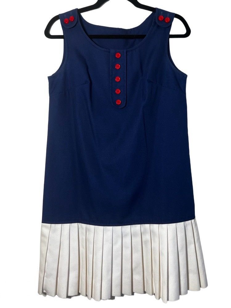 Vintage Vintage 1960's JR Bazaar Red White Blue Navy Sailor Dress Size L / US 10 / IT 46 - 1 Thumbnail