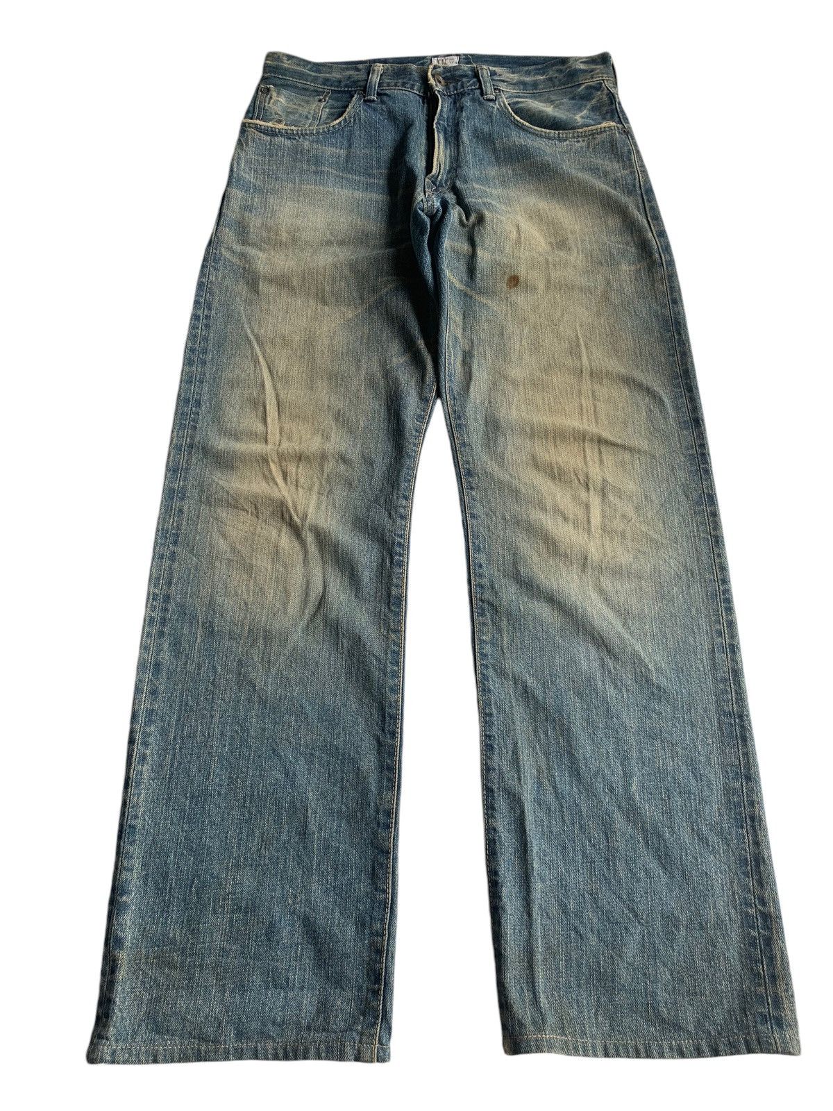 Edwin EDWIN 505Z JAPANESE FADED & RUSTY SELVEDGE DISTRESSED DENIM Size US 34 / EU 50 - 2 Thumbnail