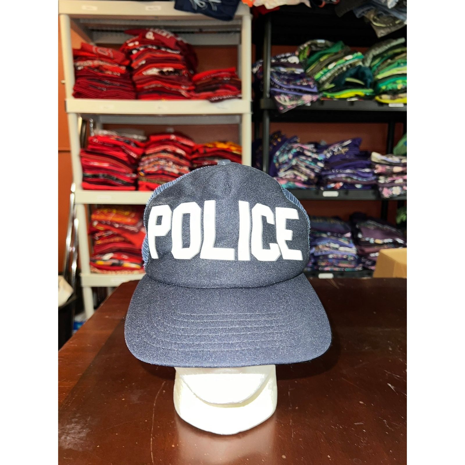 New Era Vintage Police Snapback Trucker Mesh Hat Cap New Era VTG Size ONE SIZE - 1 Thumbnail