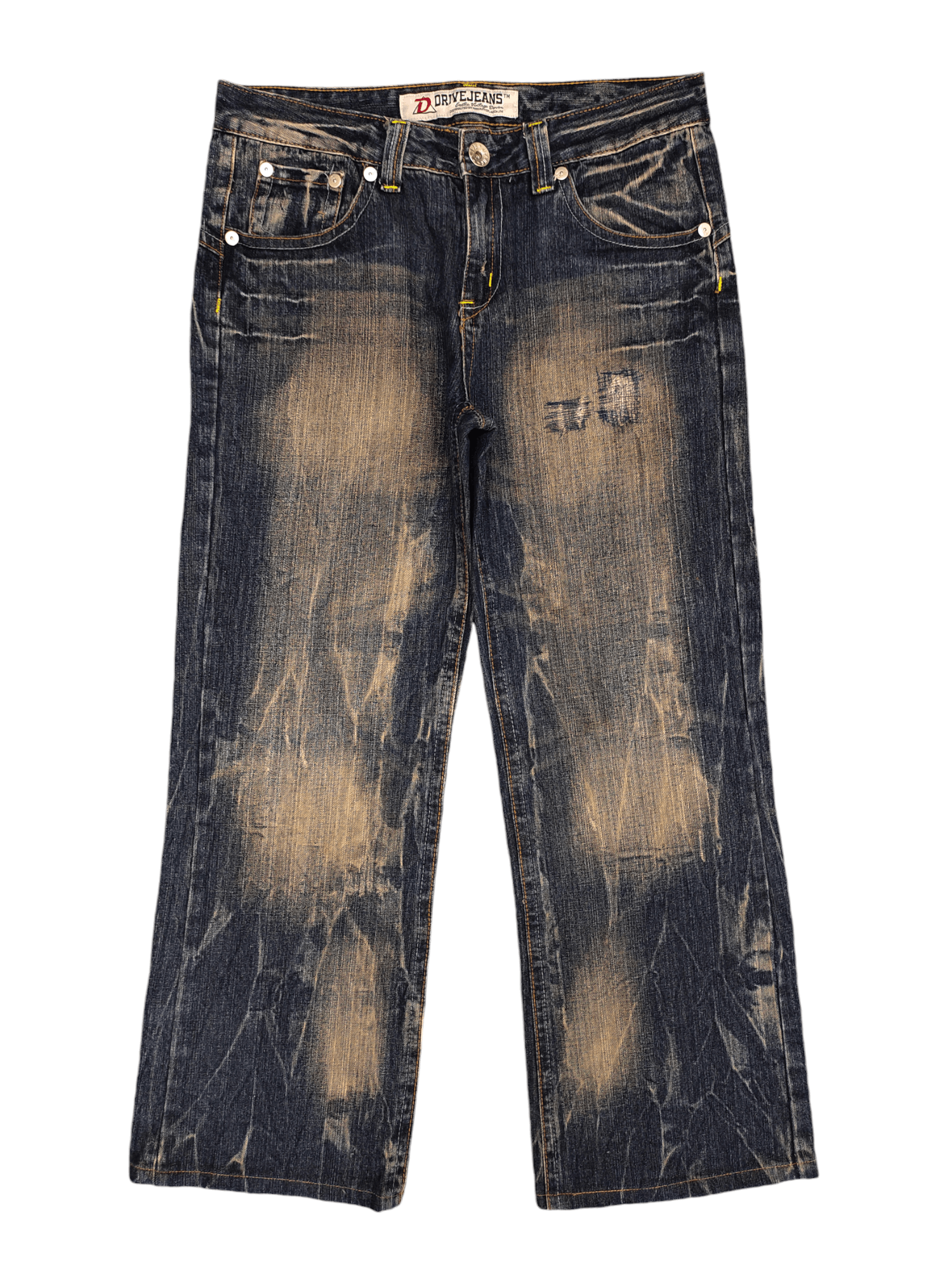 Engineered Garments Loose Jeans Drive Jeans Clawmark Distress Faded Wide Leg  | Grailed