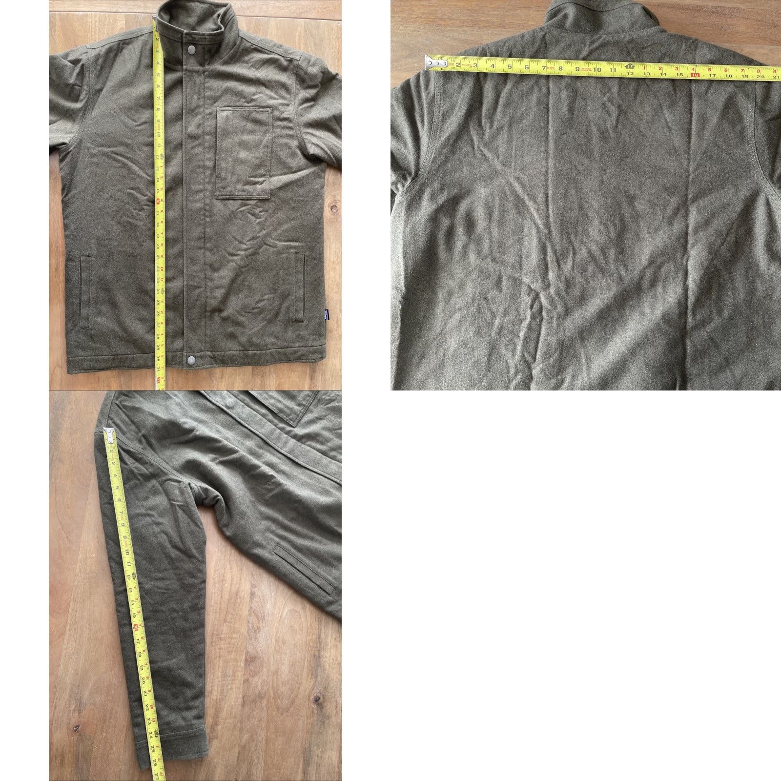 Patagonia Patagonia Jacket Mens Size L Felted Wool Blend Green Army Outdoor Mid-Length Zip Full Zip Casual Travel Workwear Pattern Solid Size US L / EU 52-54 / 3 - 9 Thumbnail