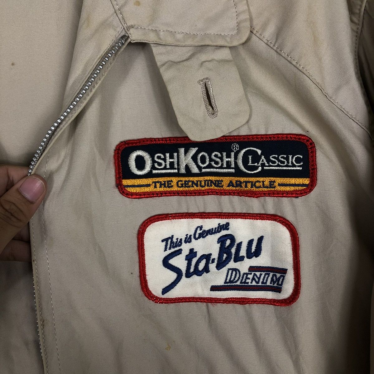Oshkosh × Vintage 🔥 VINTAGE OSHKOSH CLASSIC PATCHES WORK JACKET Size US L / EU 52-54 / 3 - 13 Thumbnail