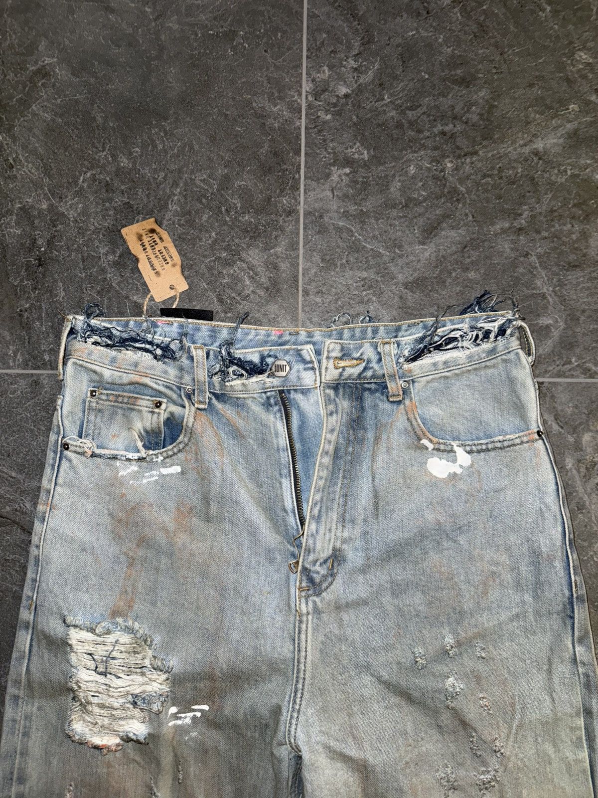 Greedy Unit Greedy Unit Trashed Jeans – Distressed – Größe S Size US 30 / EU 46 - 2 Thumbnail