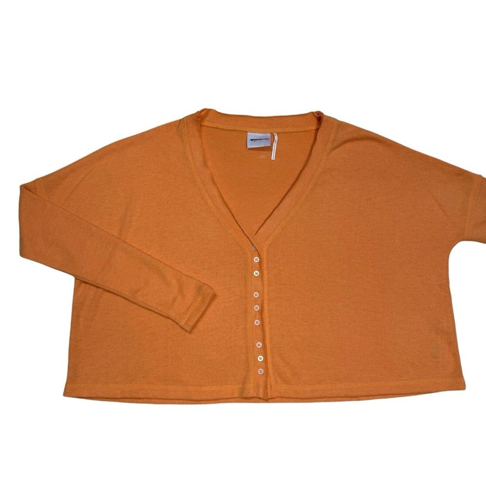 Urban Outfitters New Out From Under Bounce Plush Chloe Button-Up Orange Card Size XS / US 0-2 / IT 36-38 - 5 Thumbnail