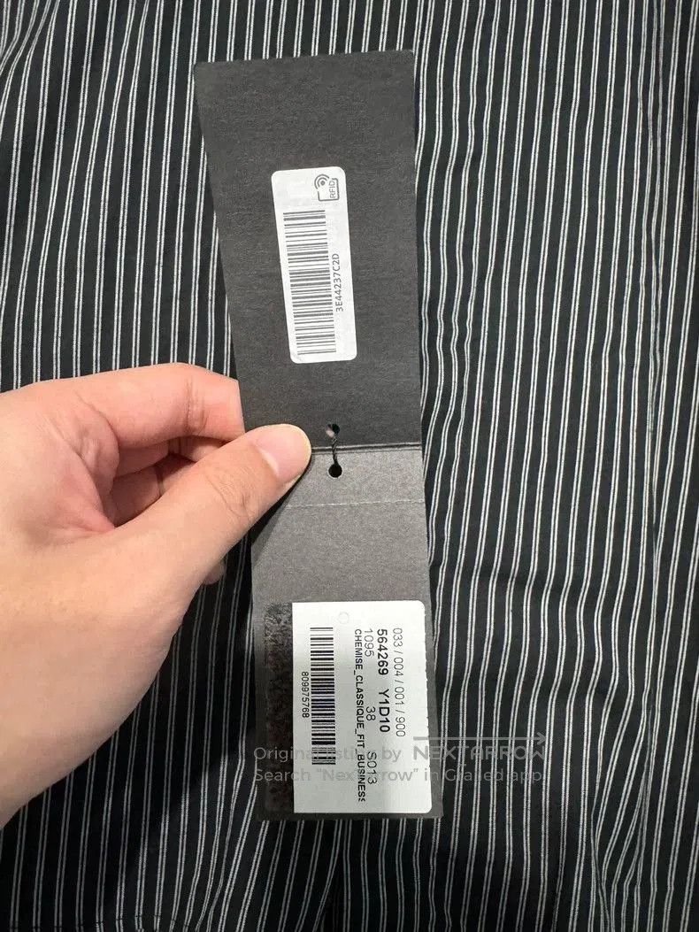 Saint Laurent Paris Saint Laurent Striped Shirt with Hidden Buttons. Size US M / EU 48-50 / 2 - 3 Thumbnail