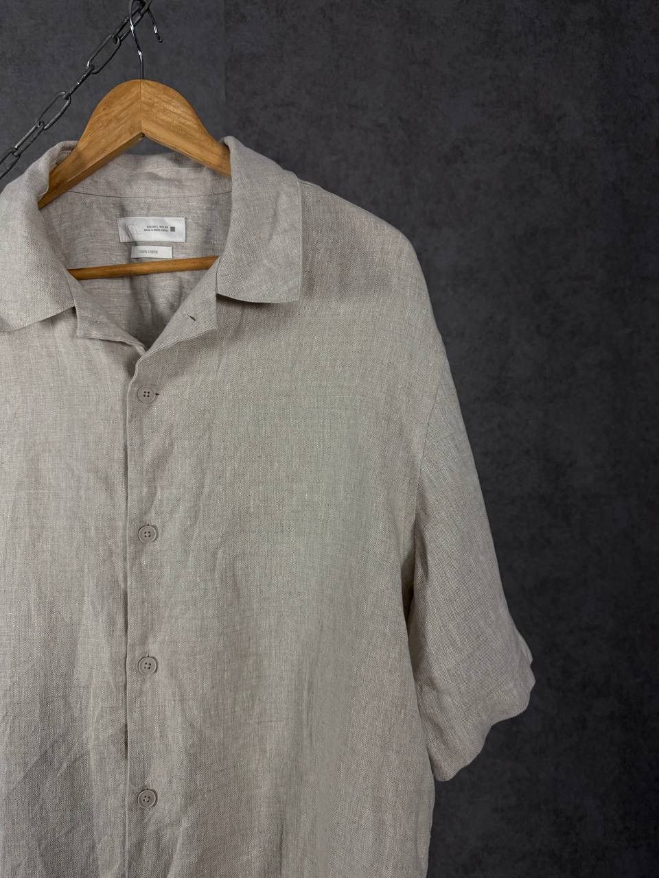 Zara Zara Man designer 100% linen shirt Size US L / EU 52-54 / 3 - 2 Thumbnail
