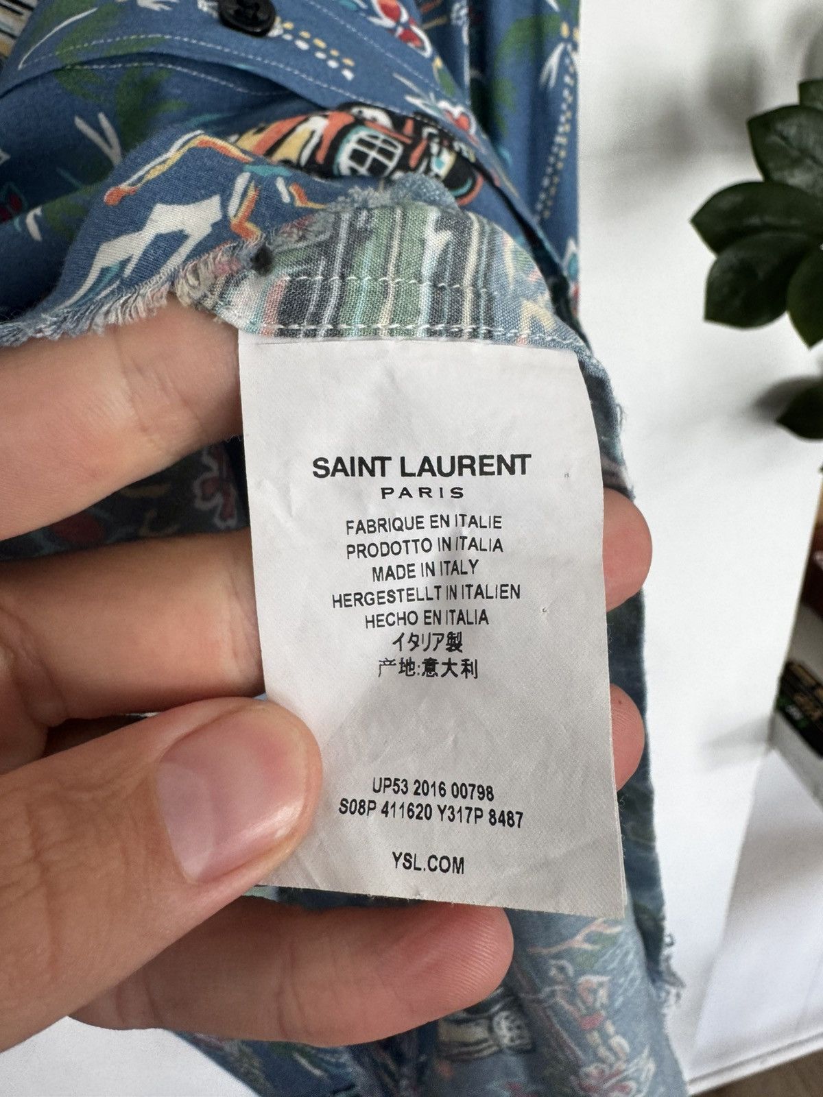 Saint Laurent Paris Hedi Cars Hawaii Shirt Viscose Size US XL / EU 56 / 4 - 4 Thumbnail