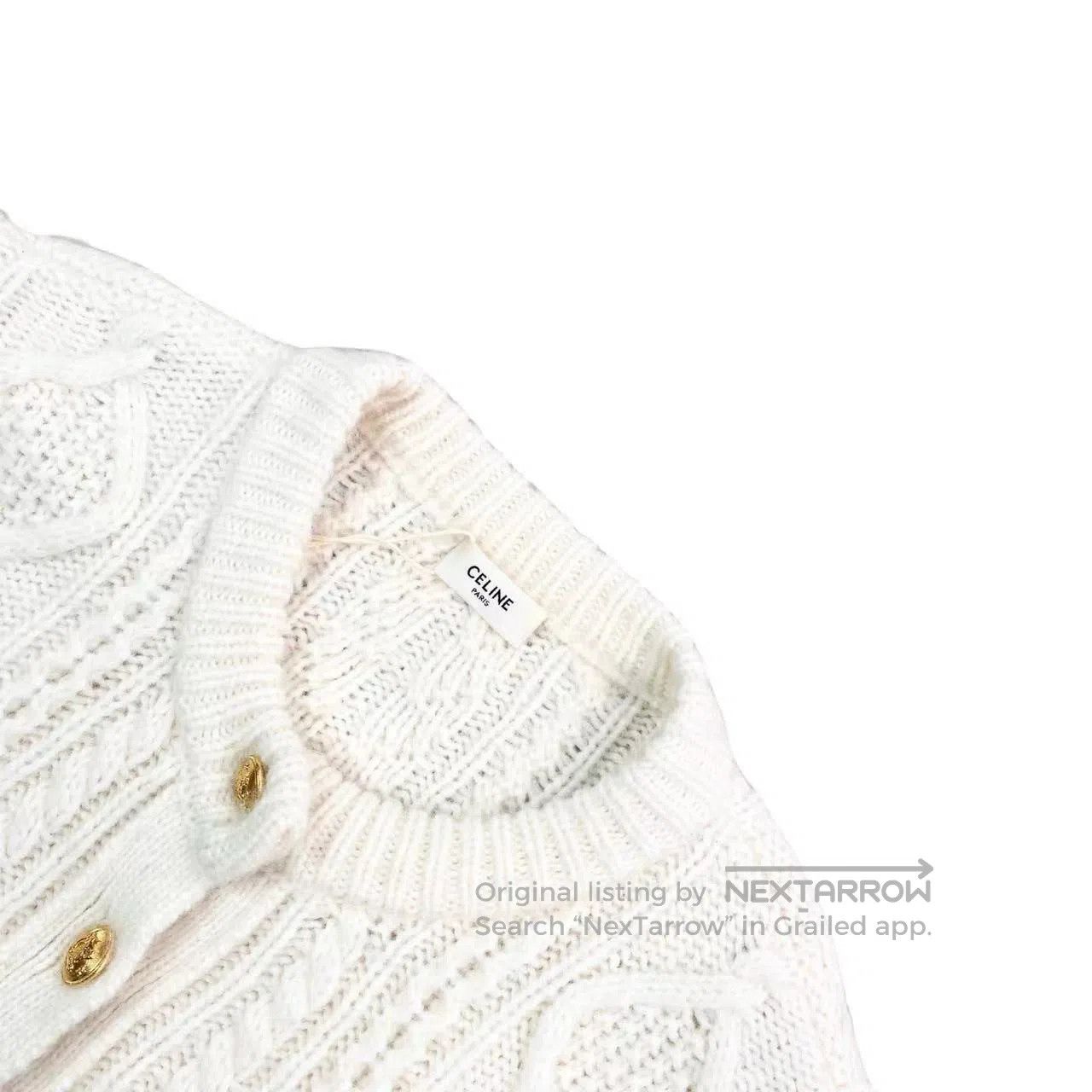 Celine Celine Embossed single-breasted wool knit| Size M / US 6-8 / IT 42-44 - 3 Thumbnail