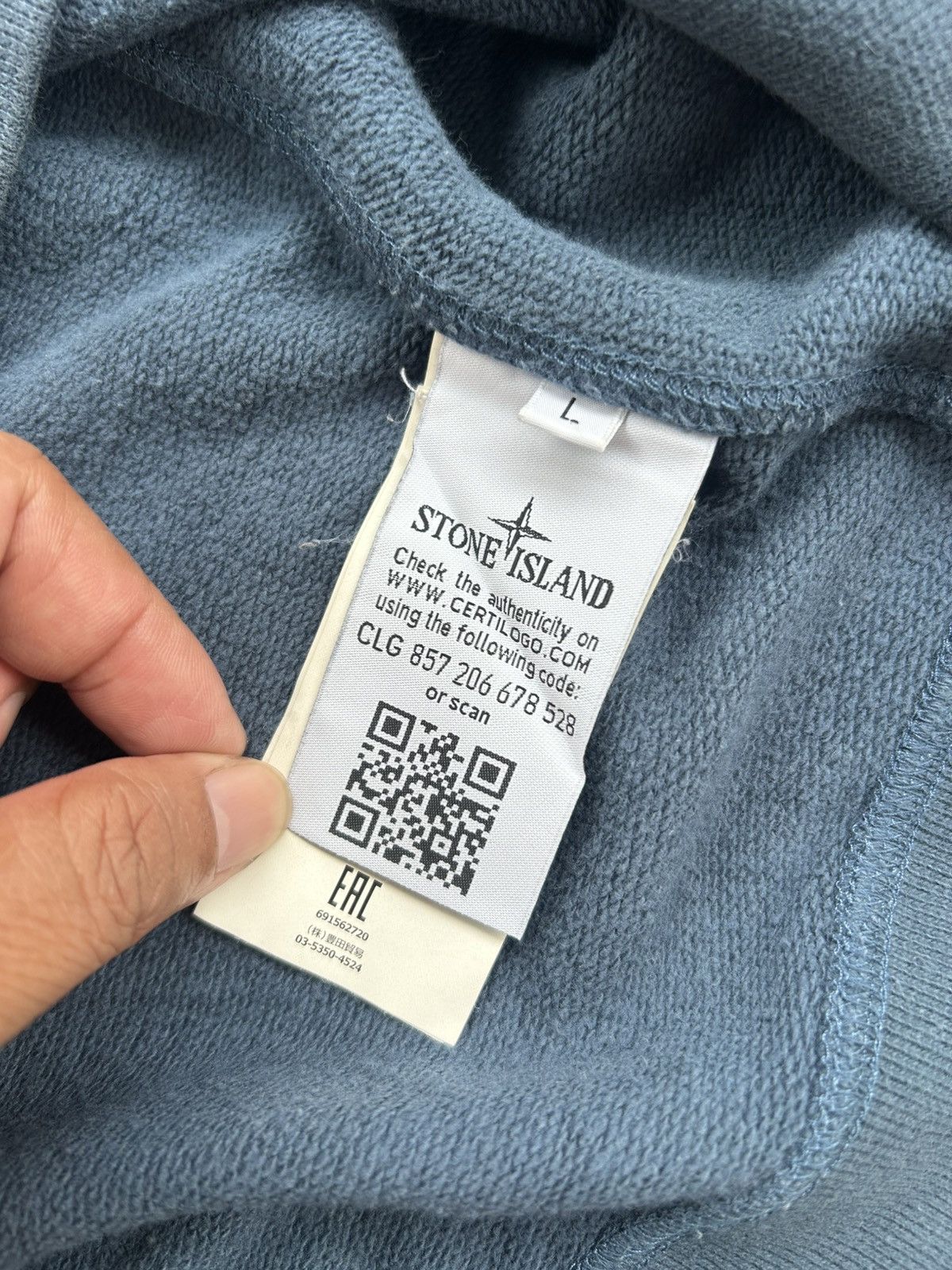 Stone Island Stone Island Blue Crewneck Sweatshirt Size US L / EU 52-54 / 3 - 9 Thumbnail