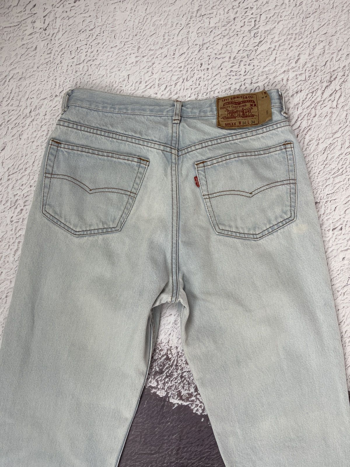 Levi's Levi’s 501XX (0660) vintage 90s light blue distressed denim Size US 30 / EU 46 - 14 Thumbnail