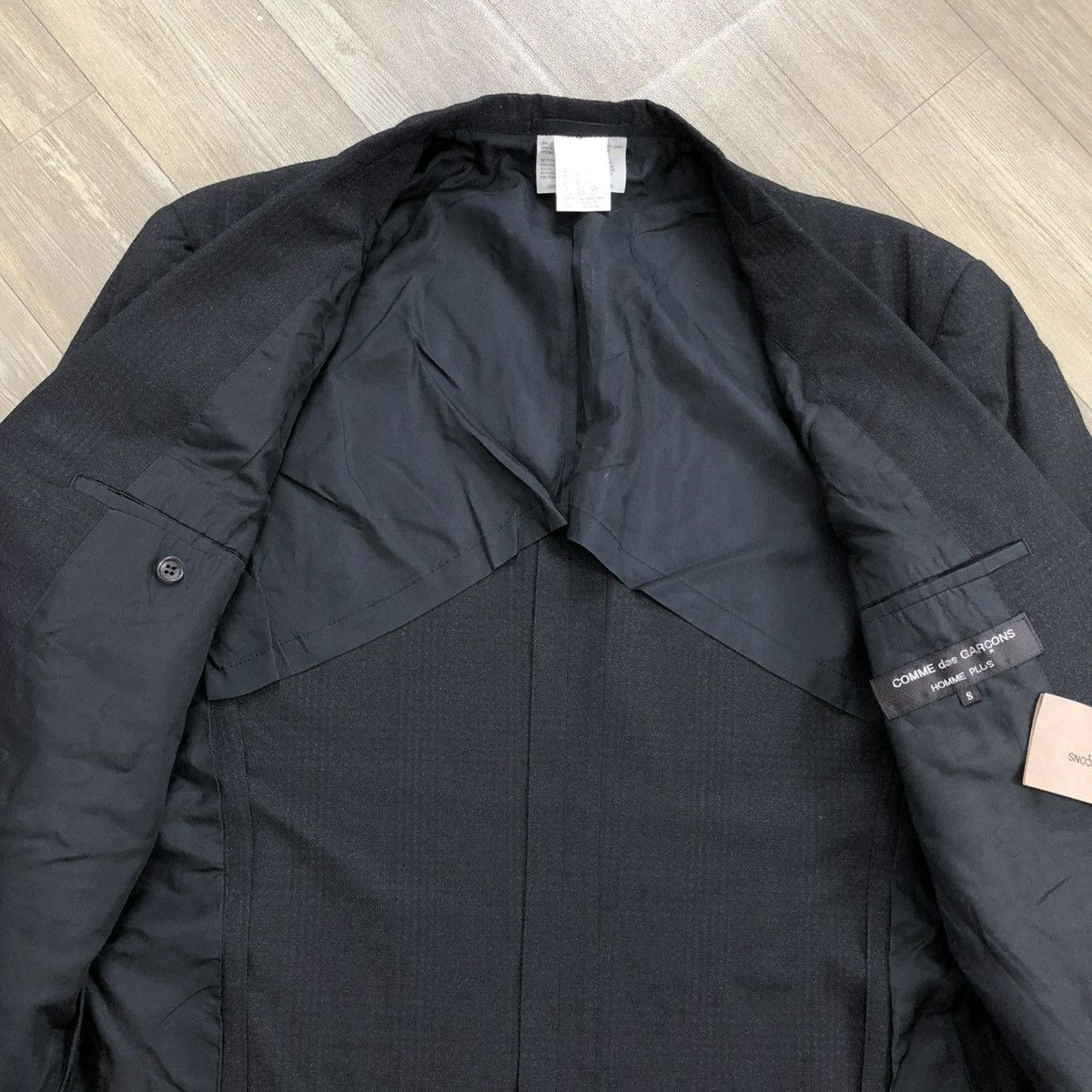 Comme des Garcons × Comme des Garcons Homme Plus AW91 Runaway Comme Des Garcons Homme Plus CDG Blazers Jacket Size 42S - 13 Thumbnail