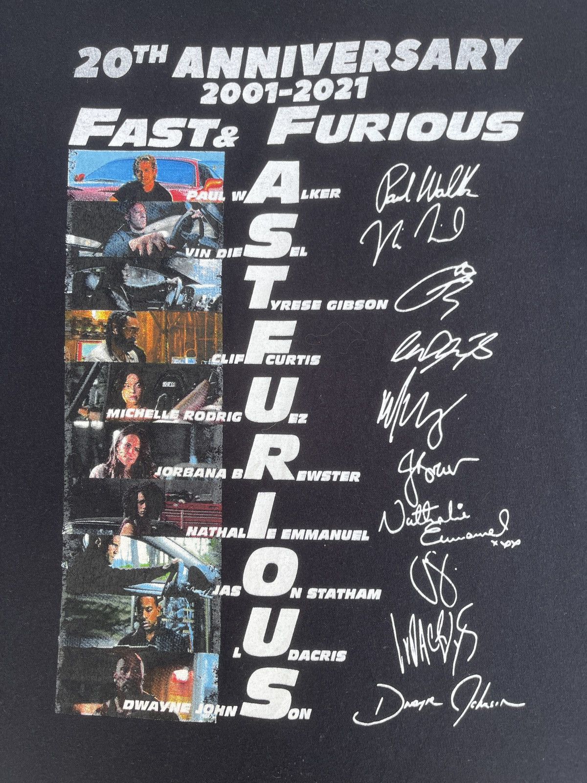 Vintage Vintage 20th Anniversary 2001-2021 Fast Furious Movie Tee Size US L / EU 52-54 / 3 - 2 Thumbnail