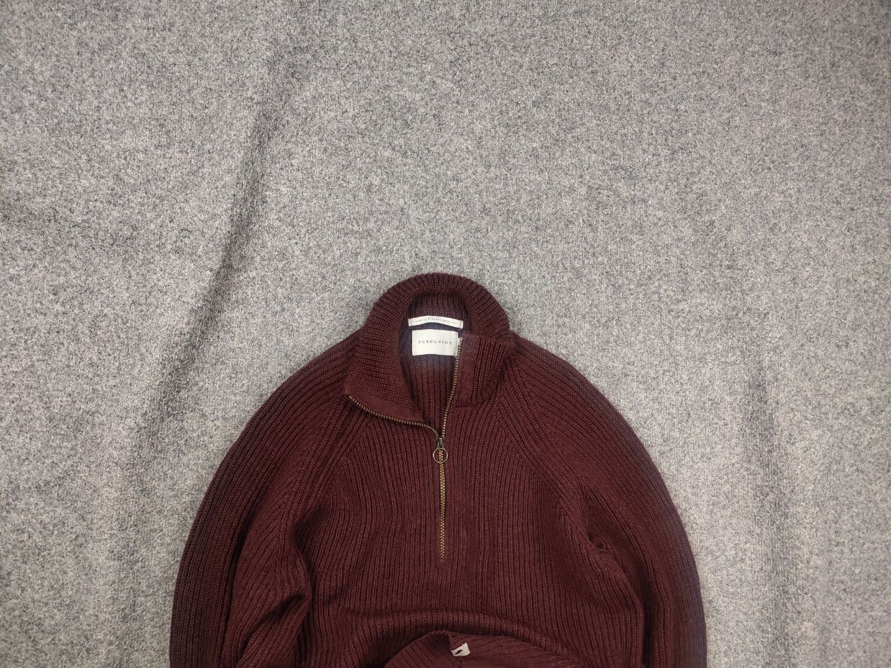 Peregrine Peregrine England Ford Knit Wool Half Zip Sweater Vintage Size US L / EU 52-54 / 3 - 1 Thumbnail