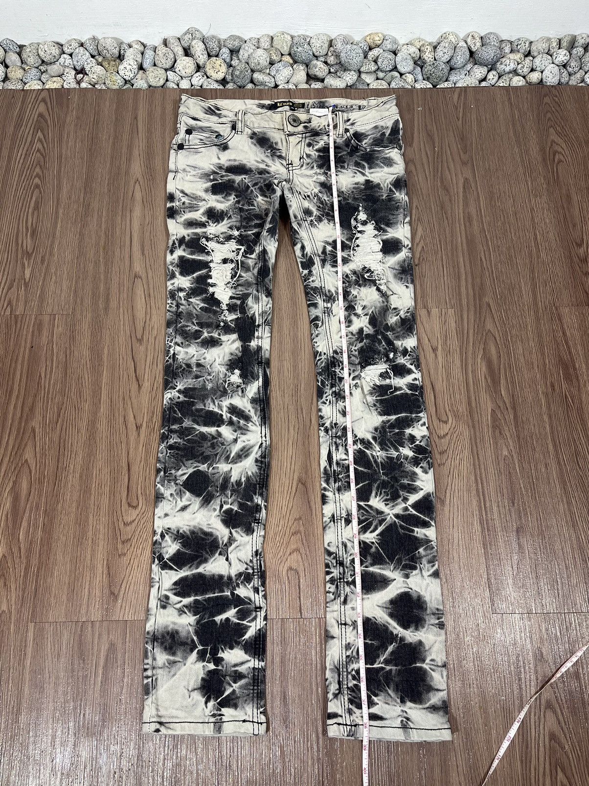 Punk and Yo Lil’ Marv Distressed Marble Wash Jeans Size US 31 - 16 Thumbnail