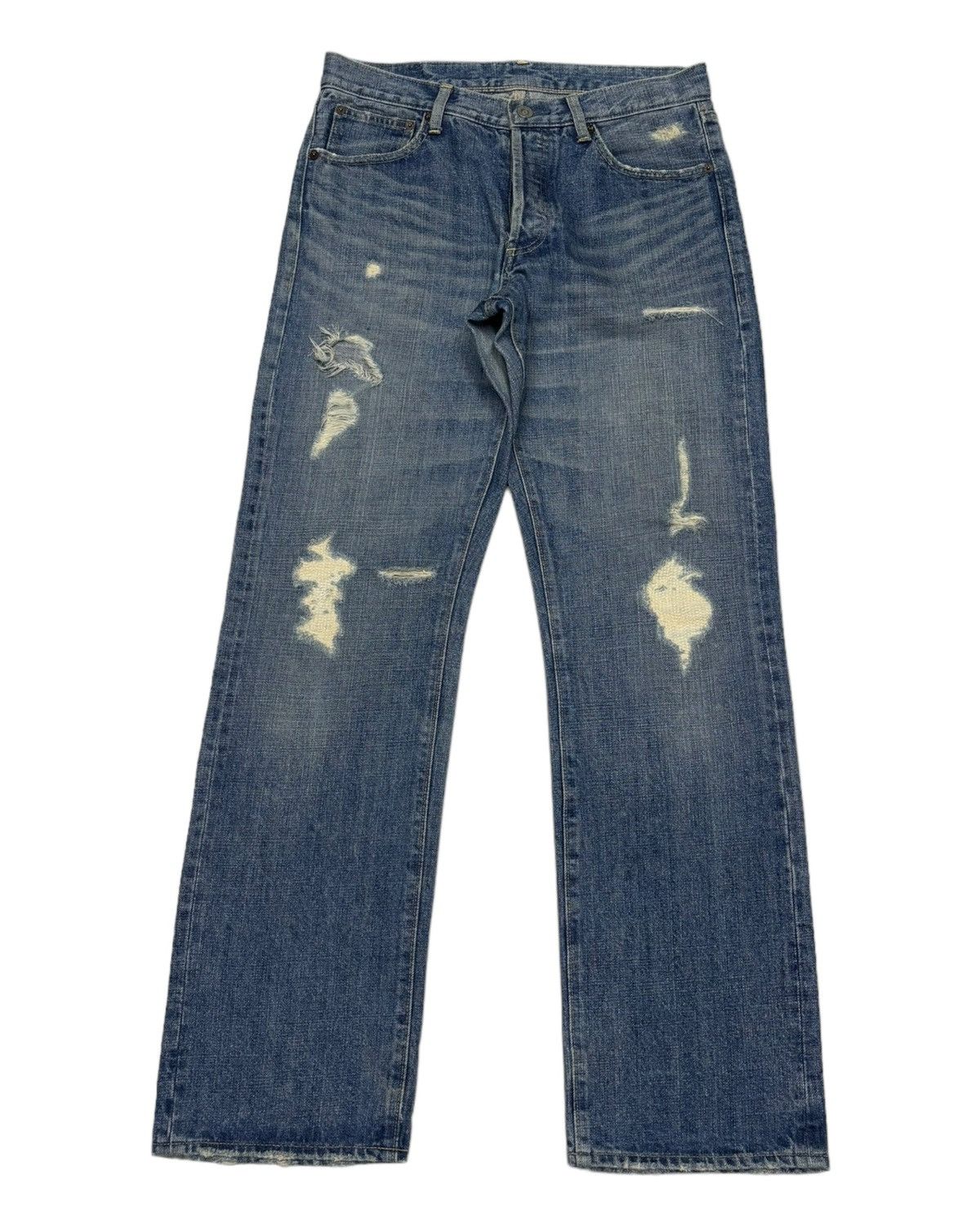 Kapital VINTAGE JOURNAL STANDARD JAPAN DISTRESSED DENIM JEANS Size US 30 / EU 46 - 1 Thumbnail