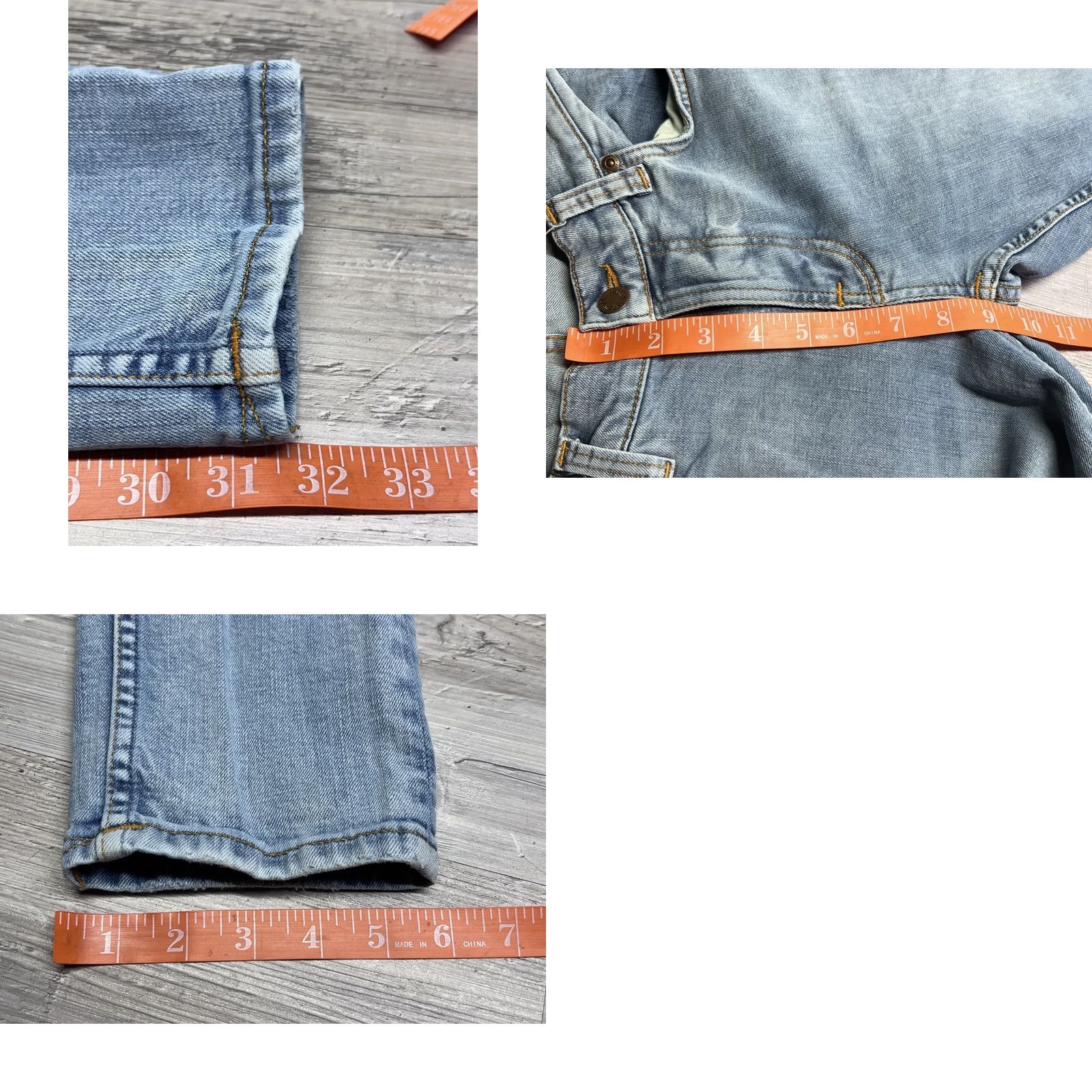 Nudie Jeans Nudie Jeans Jeans Men Slim Low Rise Light Wash 32x32 5-Pocket Denim Organic Cotton EUC Blue Distressed Slimming Zipper Logo Pattern: Solid Vintage: No Size US 32 / EU 48 - 11 Thumbnail