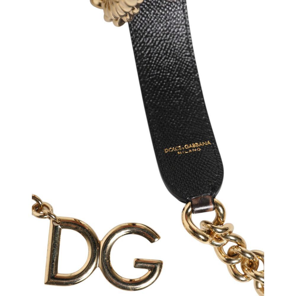 Dolce & Gabbana Dolce & Gabbana Brown Leopard Gold Brass Chain Accessory Sho Size ONE SIZE - 4 Thumbnail