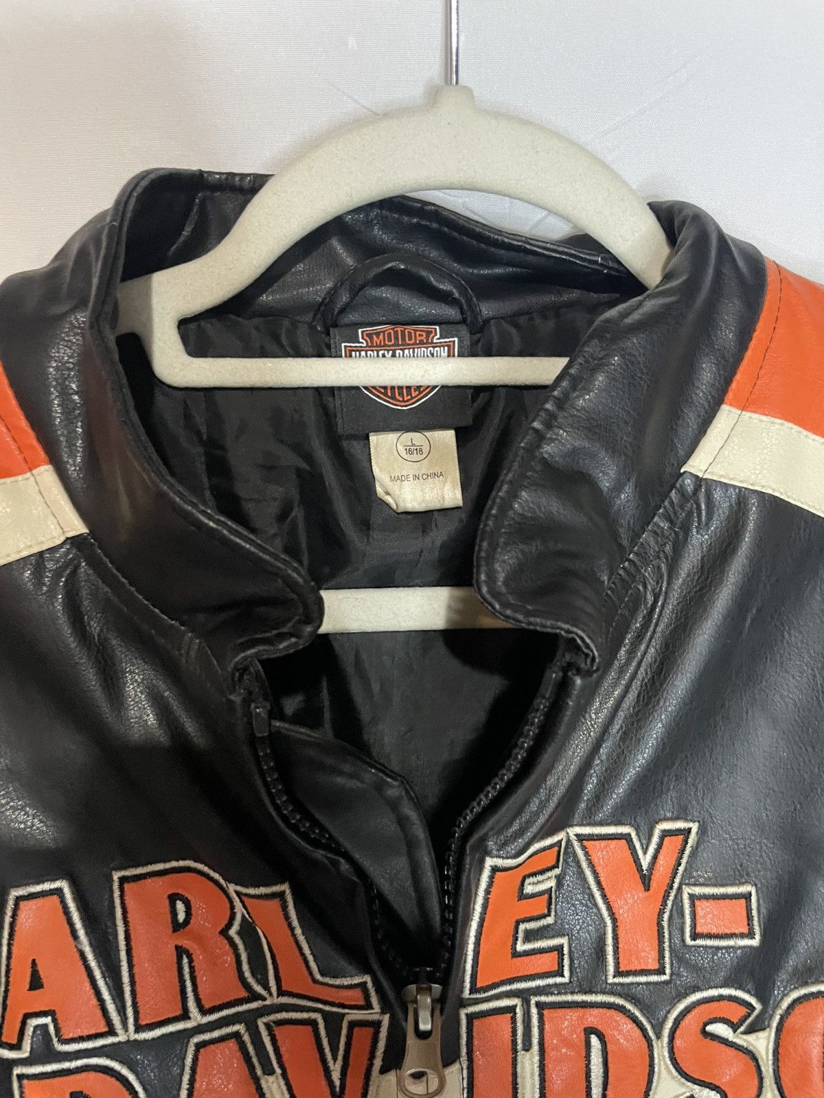Harley Davidson 2001 Harley Davidson USA Leather Jacket Vintage Biker Jacket Size US M / EU 48-50 / 2 - 7 Thumbnail