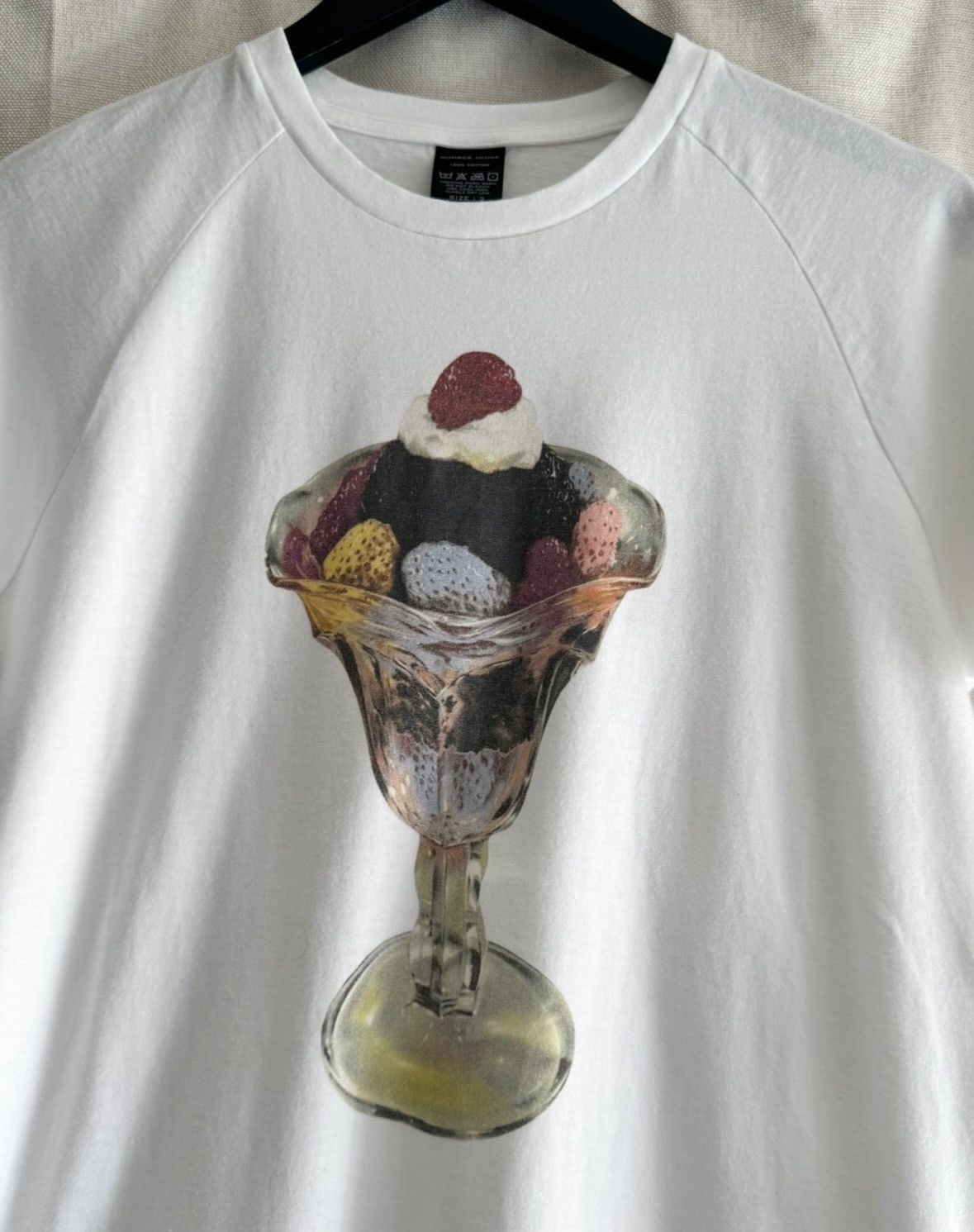 Number (N)ine Number (N)ine Vintage White Dessert Graphic Art Tee Size US L / EU 52-54 / 3 - 2 Thumbnail