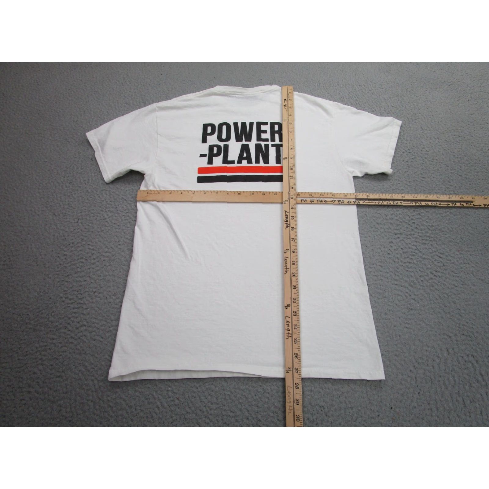 Vintage Powerplant Shirt Mens Small White Graphic Tee Power Plant Graphic Print Crew Neck Short Sleeve Vintage? (Note: vintage not applicable) Size US S / EU 44-46 / 1 - 6 Thumbnail