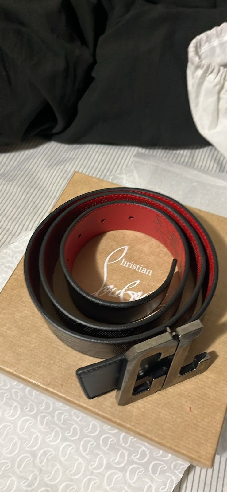 Christian Louboutin Happy Rui CL logo belt Size 38 - 2 Thumbnail