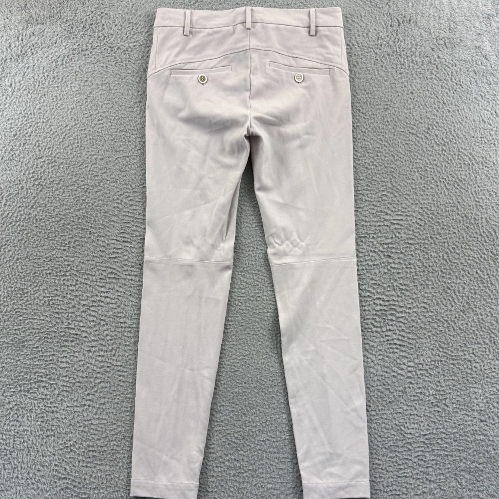 Brunello Cucinelli VINTAGE Brunello Cucinelli Pants Womens 6 Ivory Twill Flat Front Trousers Preppy Italy Size 28" / US 6 / IT 42 - 7 Thumbnail
