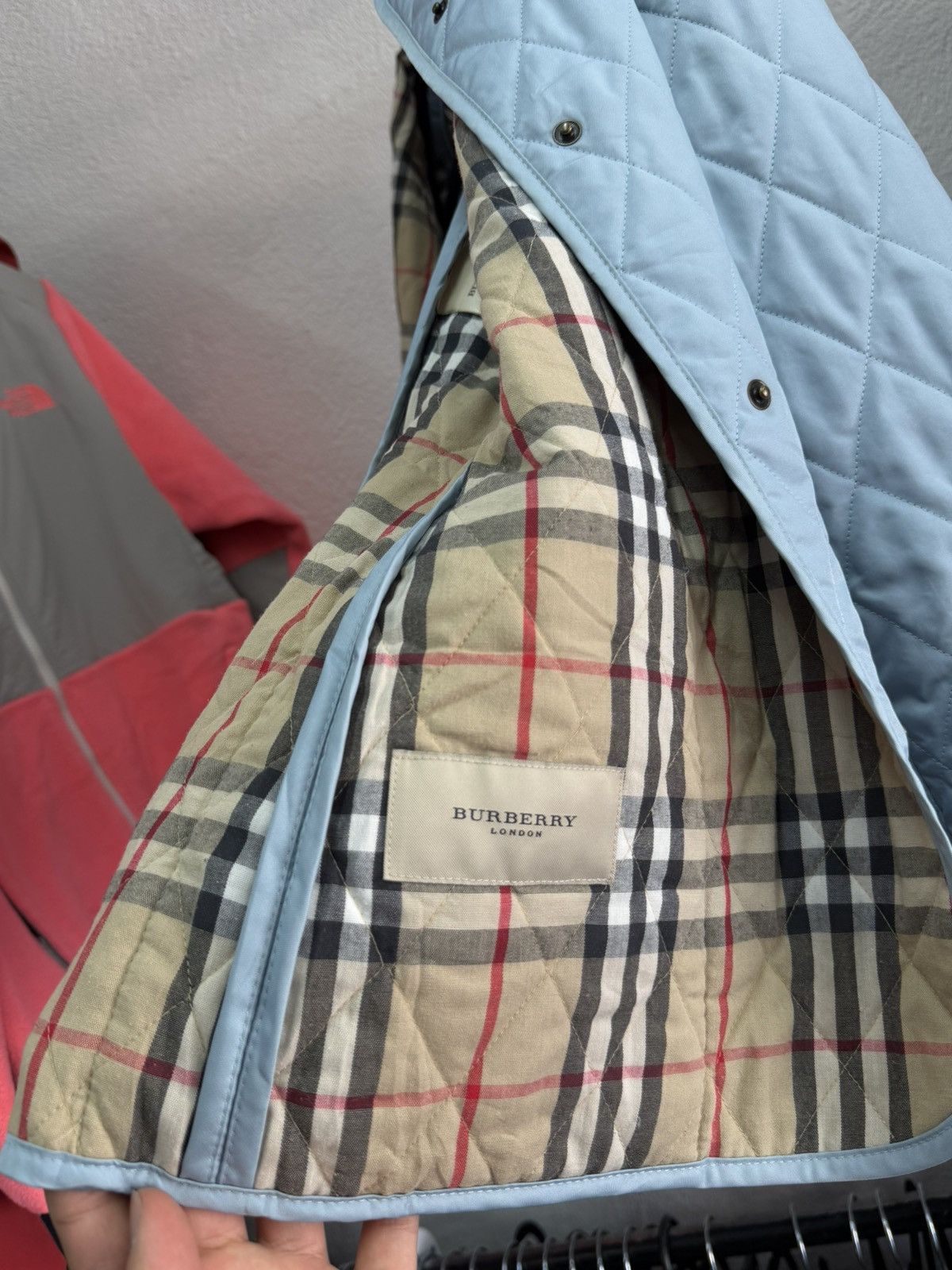 Burberry Burberry London Quilted Nova Check Jacket - Sky Blue Size M / US 6-8 / IT 42-44 - 4 Thumbnail