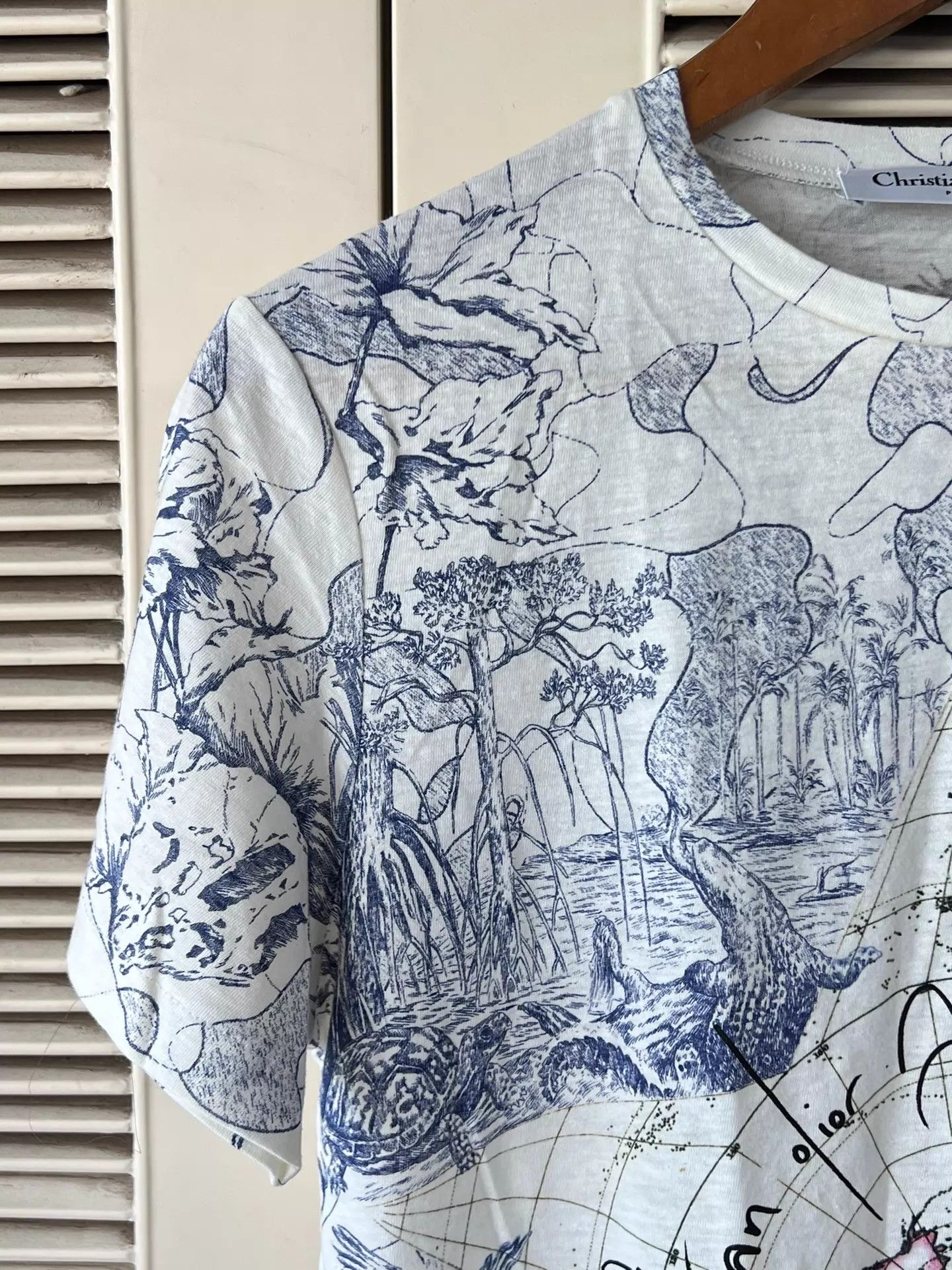 Dior Dior Map Animal Print T - shirt XS CD Bee Back Size XS / US 0-2 / IT 36-38 - 4 Thumbnail