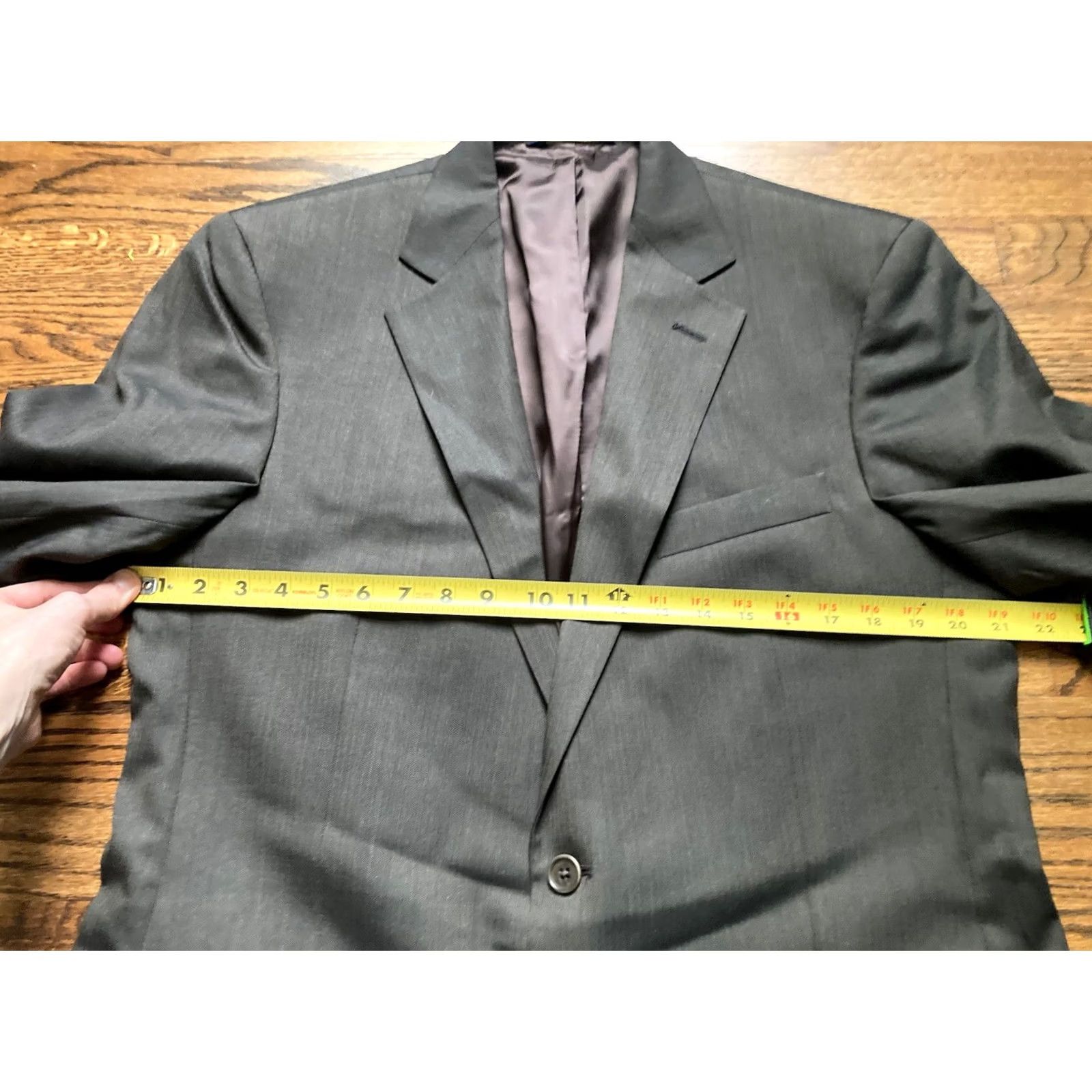 Brooks Brothers Brooks Brothers Blazer Mens 41L Dark Brown Stretch Wool Blend Sport Coat Size 42R - 5 Thumbnail