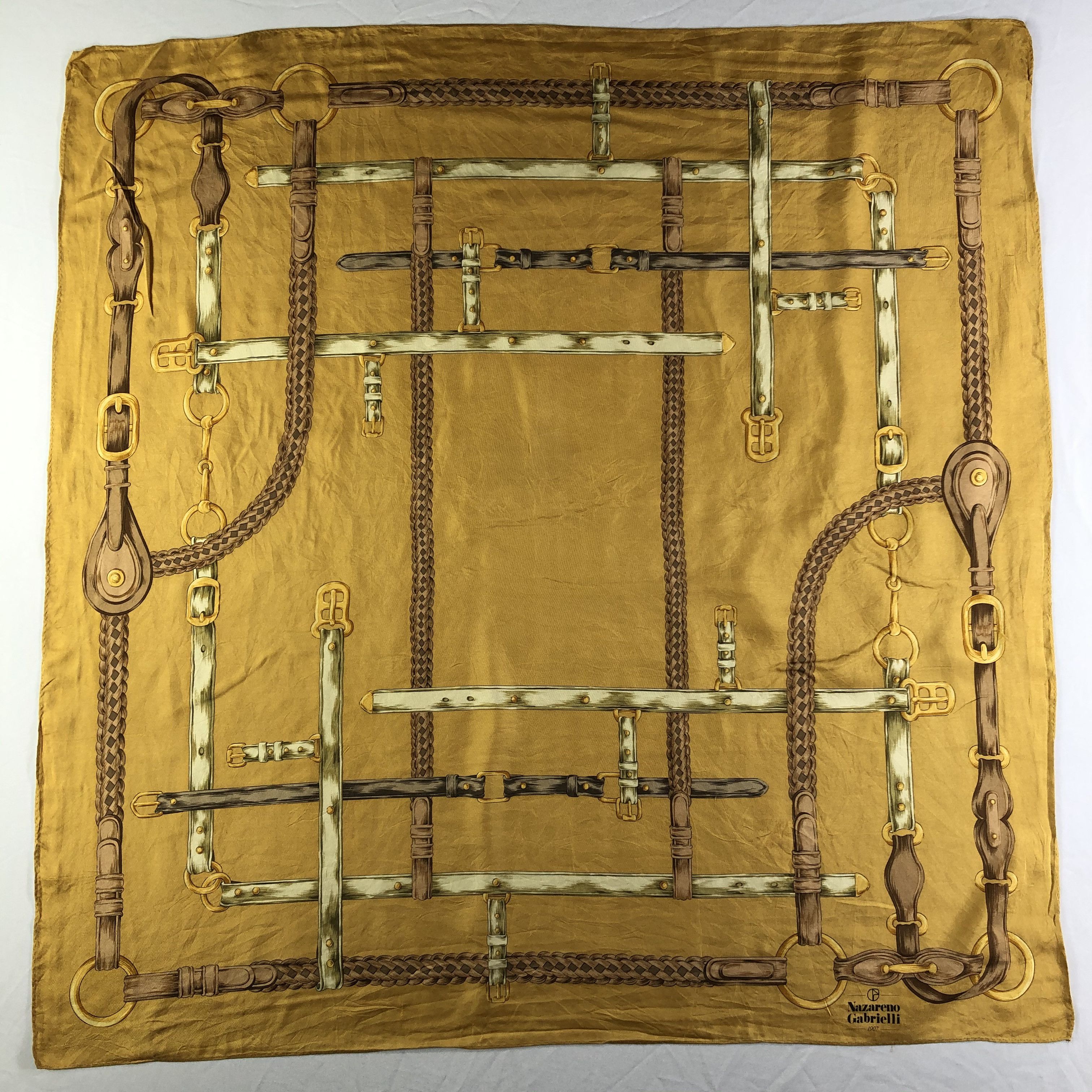 Nazareno Gabrielli × Vintage Vintage Nazareno Gabrielli Silk Scarf Size ONE SIZE - 2 Thumbnail